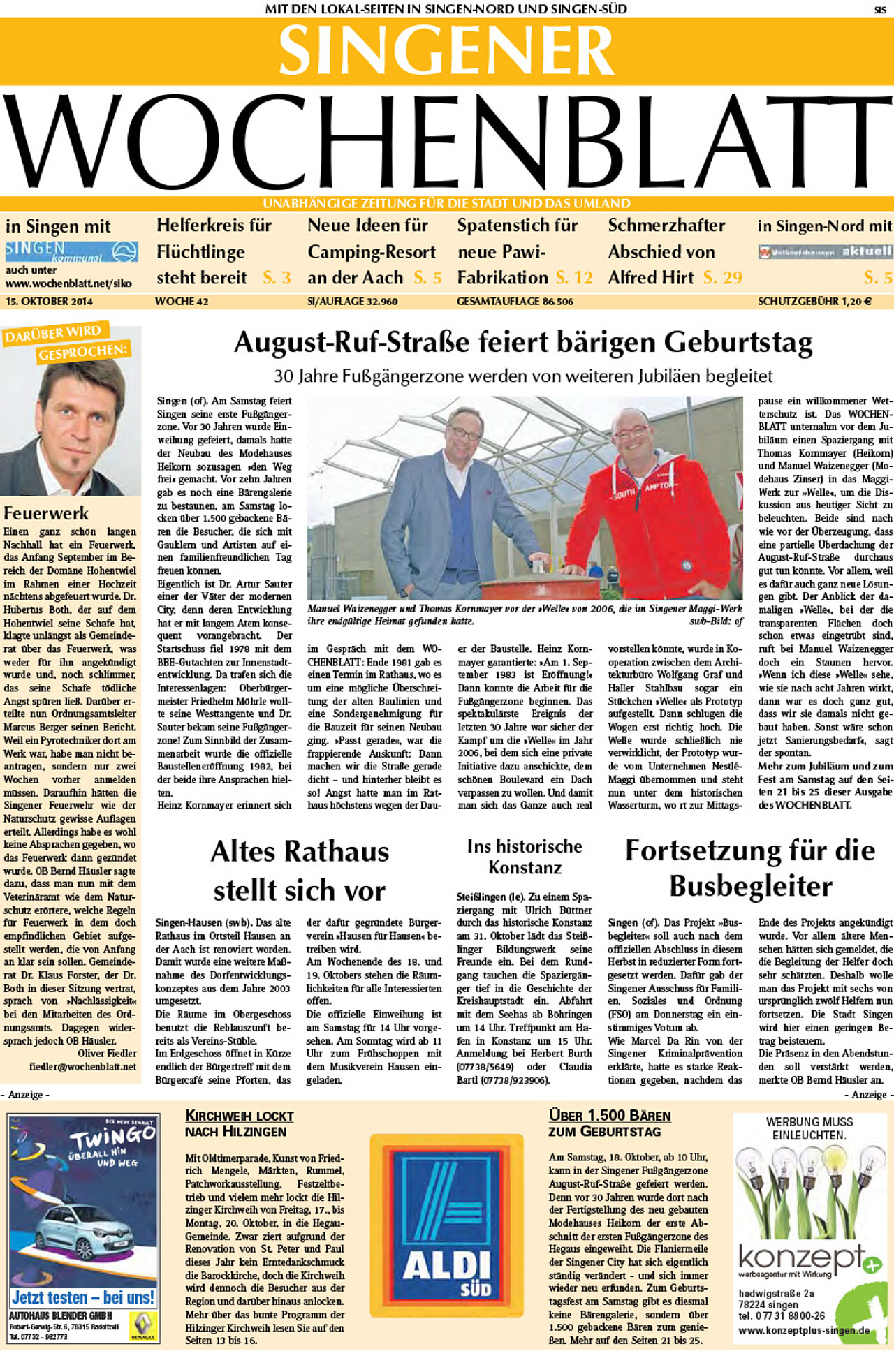 Ausgabe 42 vom 15. Oktober 2014