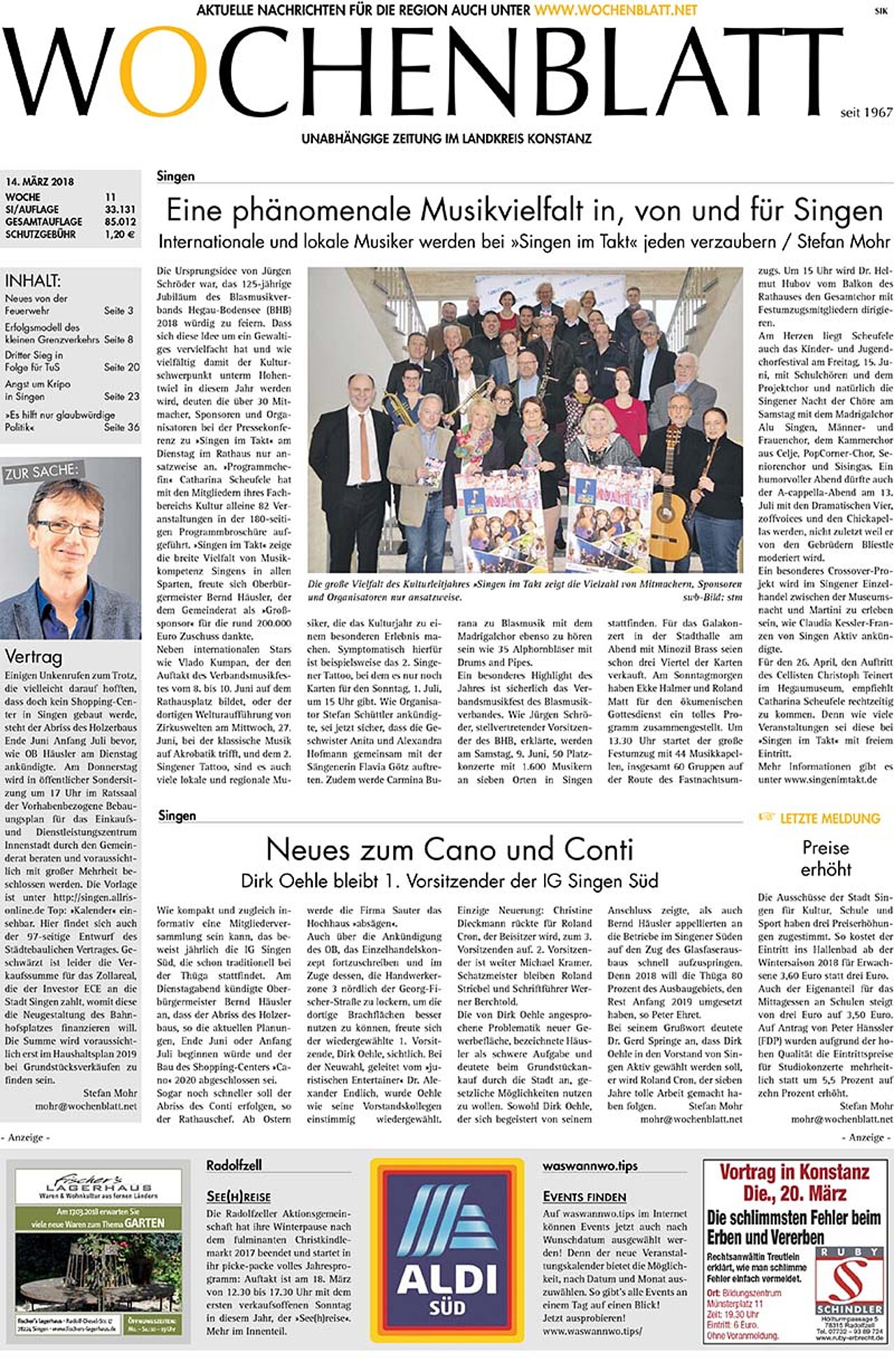 Ausgabe 11 vom 14. März 2018