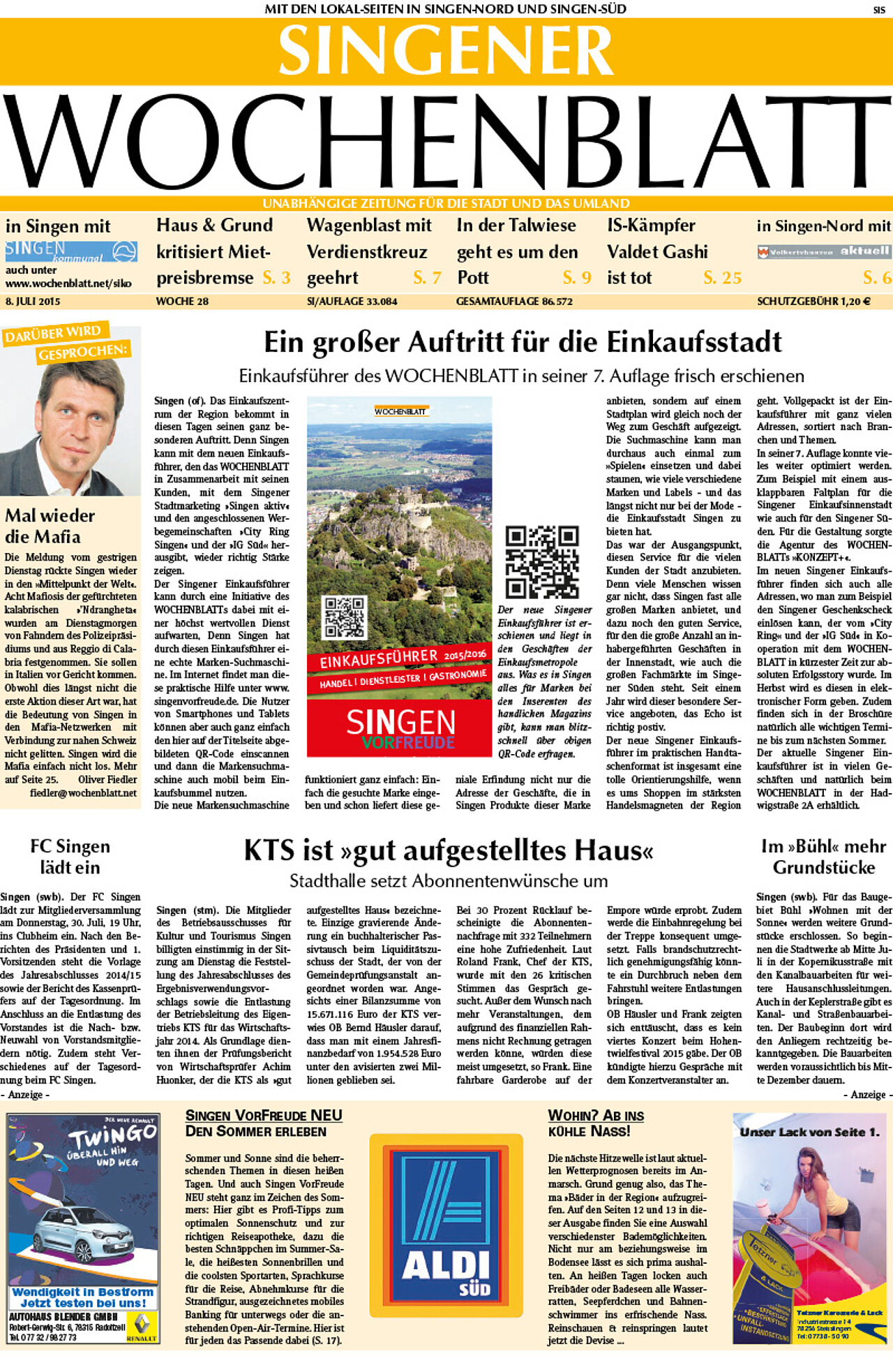 Ausgabe 28 vom 08. Juli 2015