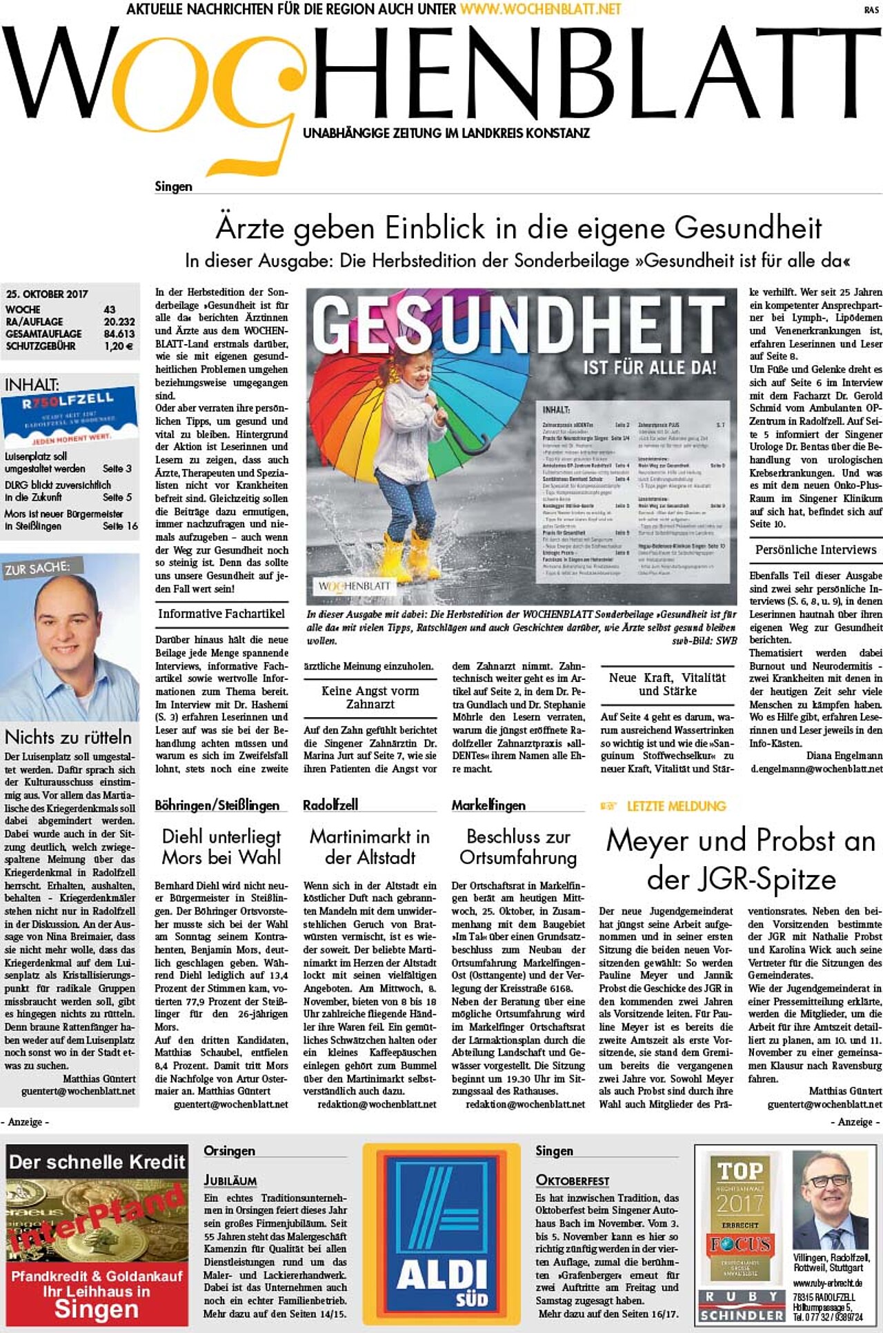 Ausgabe 43 vom 25. Oktober 2017