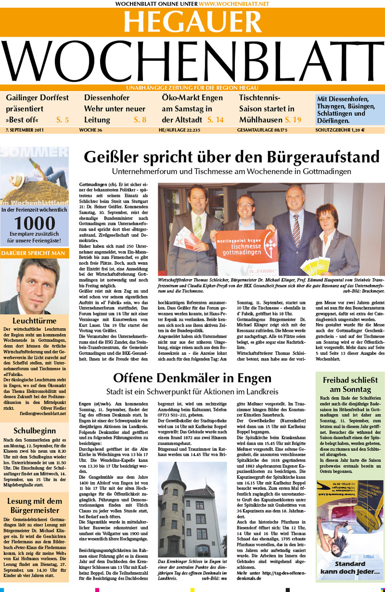 Ausgabe 36 vom 07. September 2011