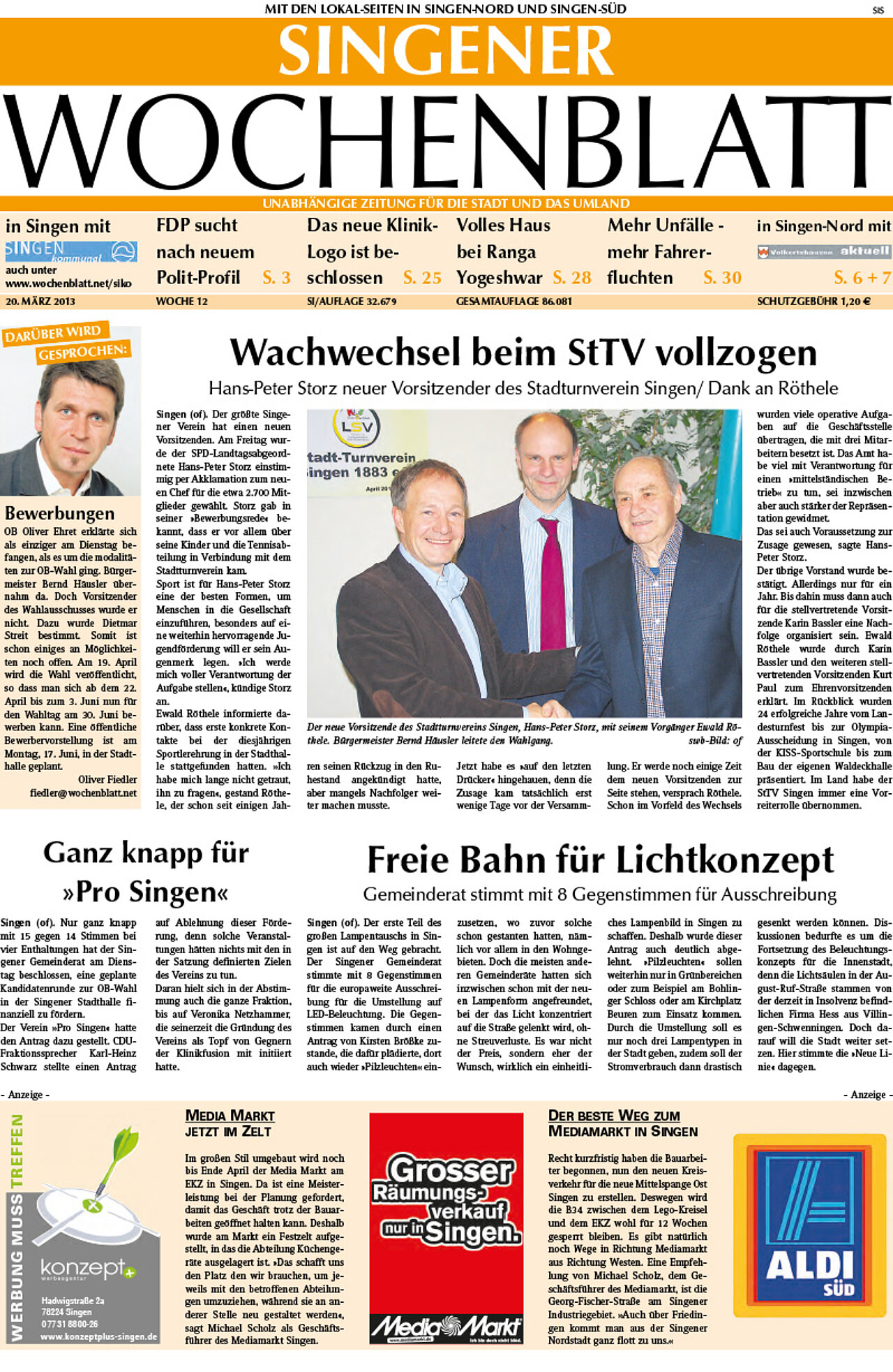 Ausgabe 12 vom 20. März 2013