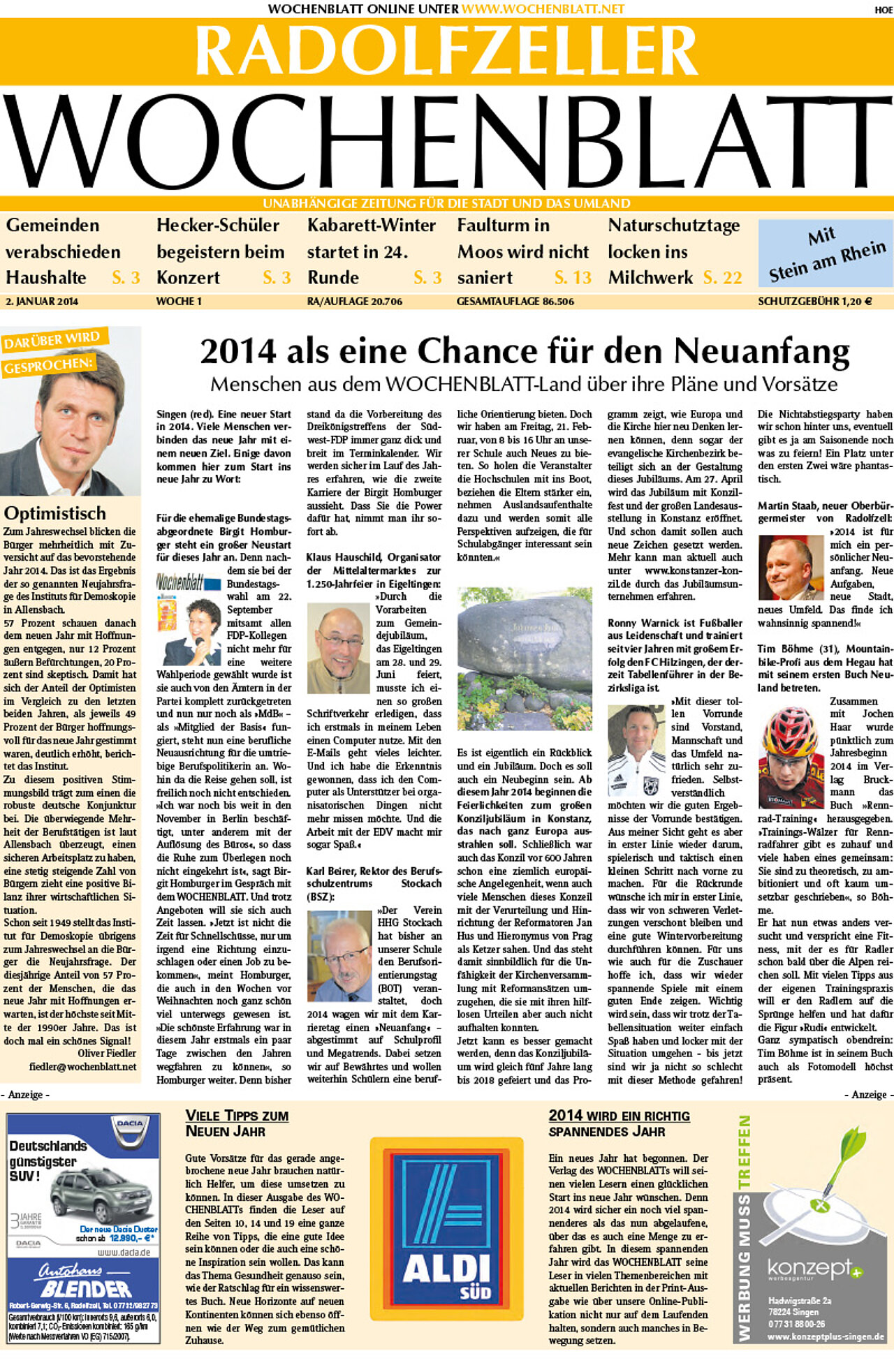 Ausgabe 01 vom 02. Januar 2014