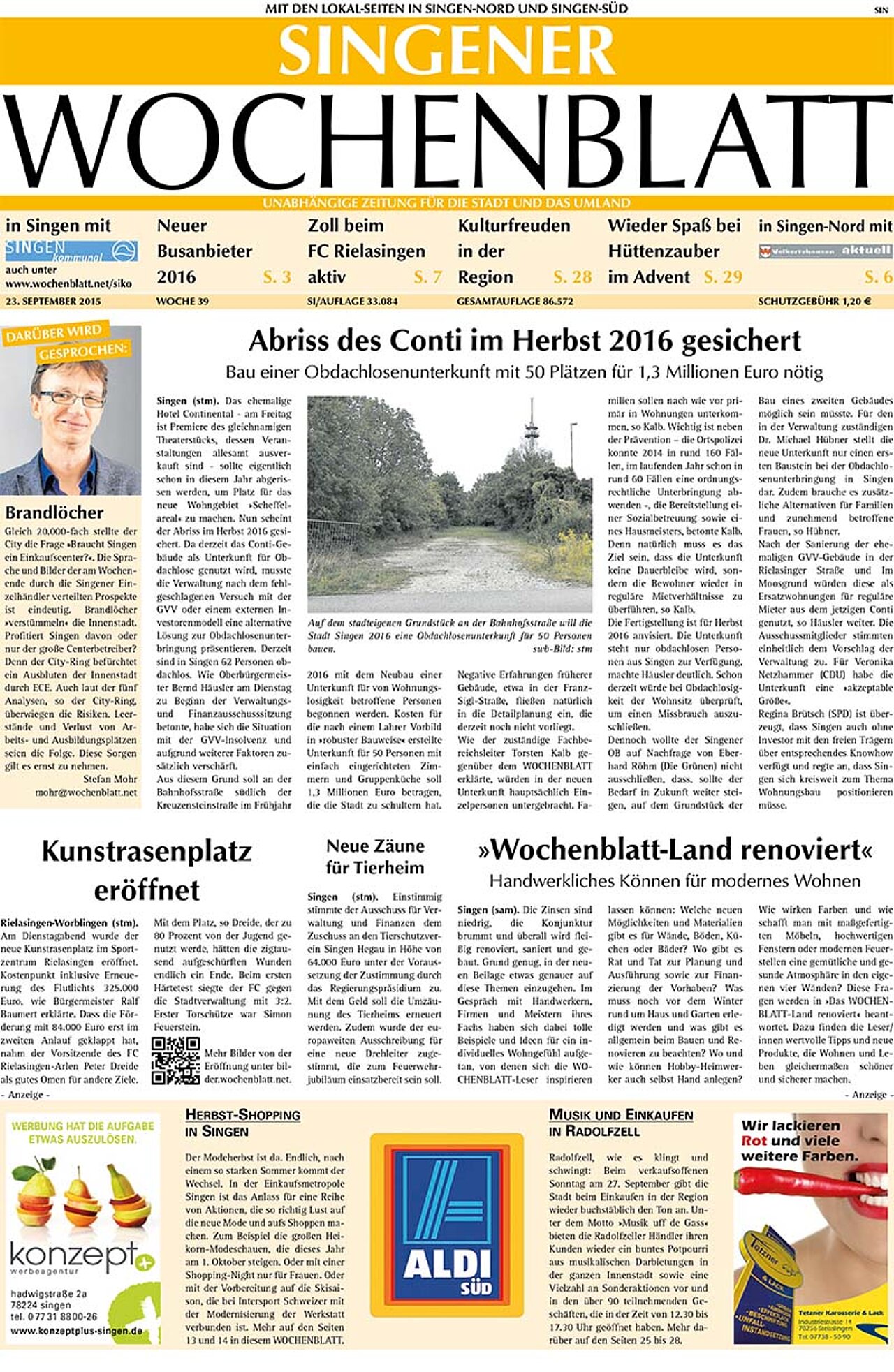 Ausgabe 39 vom 23. September 2015