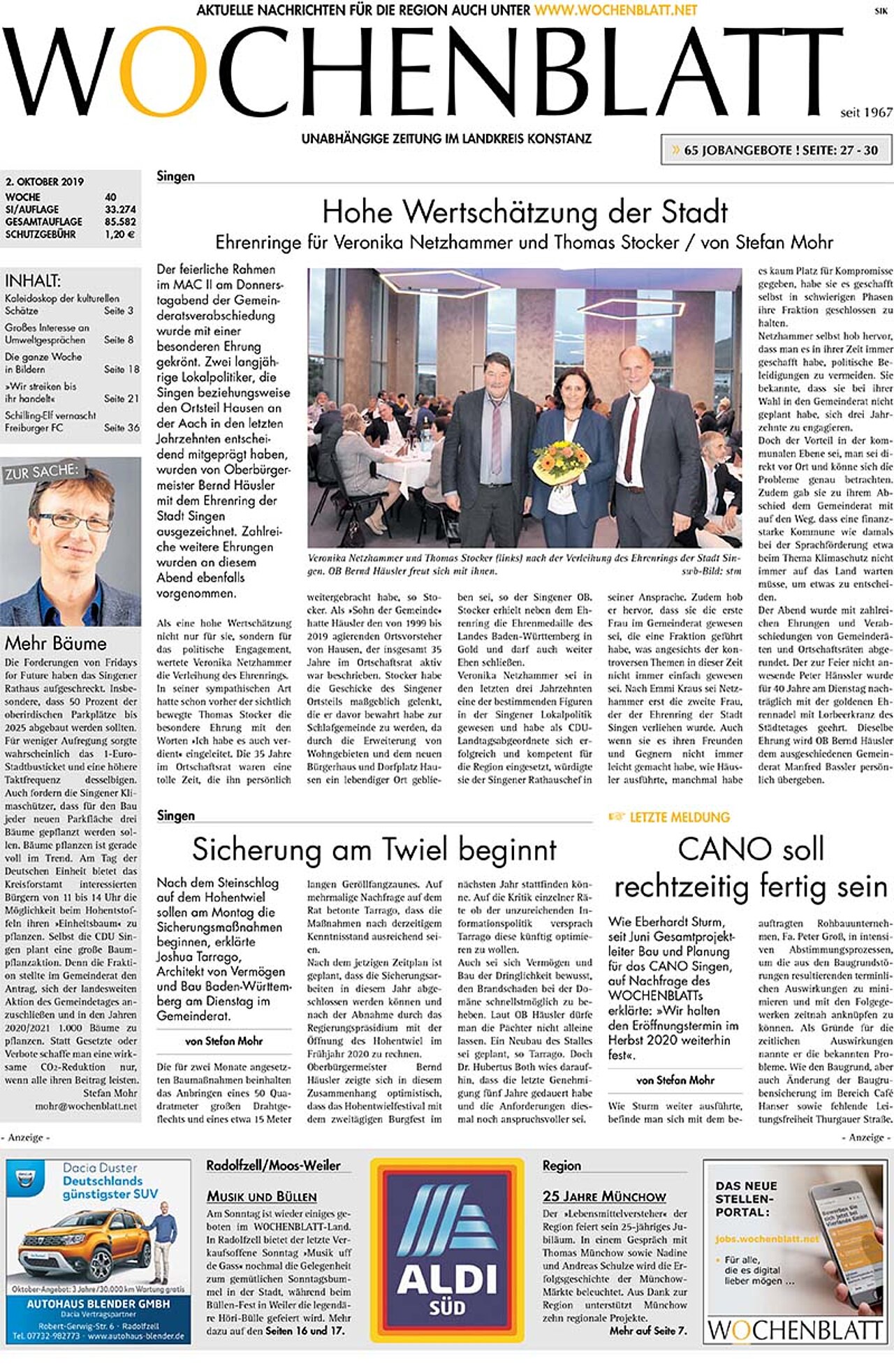 Ausgabe 40 vom 02. Oktober 2019