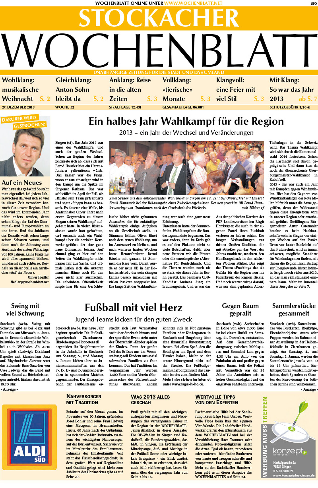 Ausgabe 52 vom 27. Dezember 2013