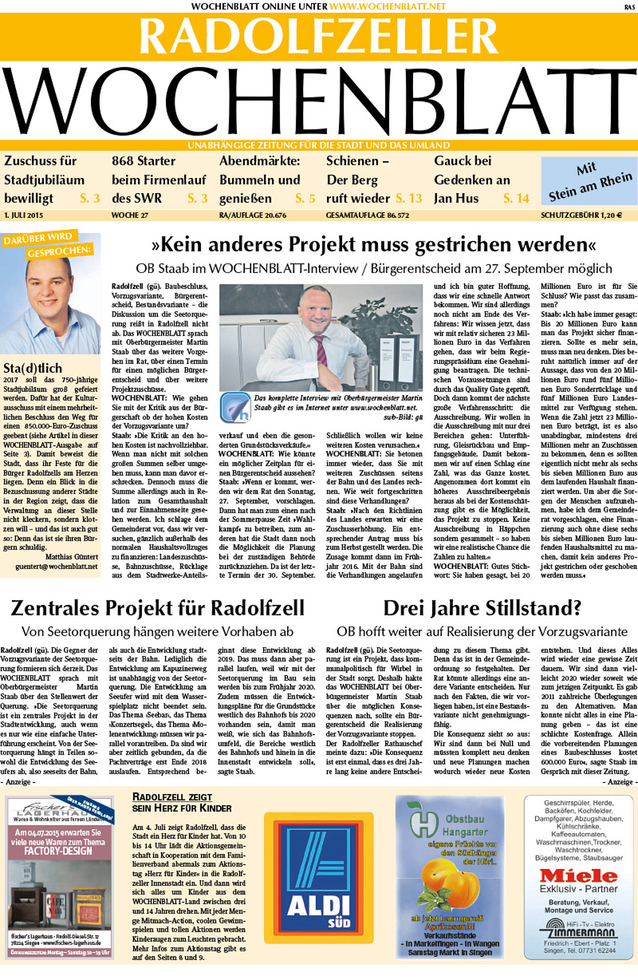 Ausgabe 27 vom 01. Juli 2015