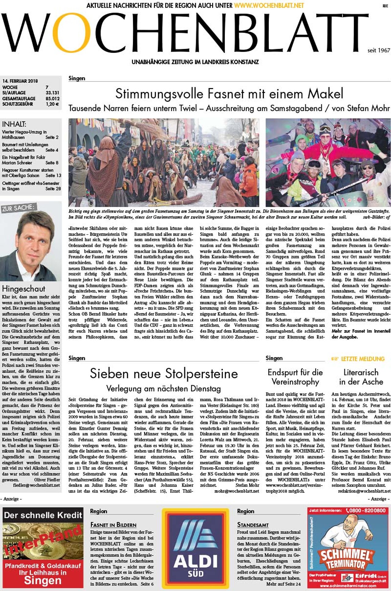 Ausgabe 07 vom 14. Februar 2018