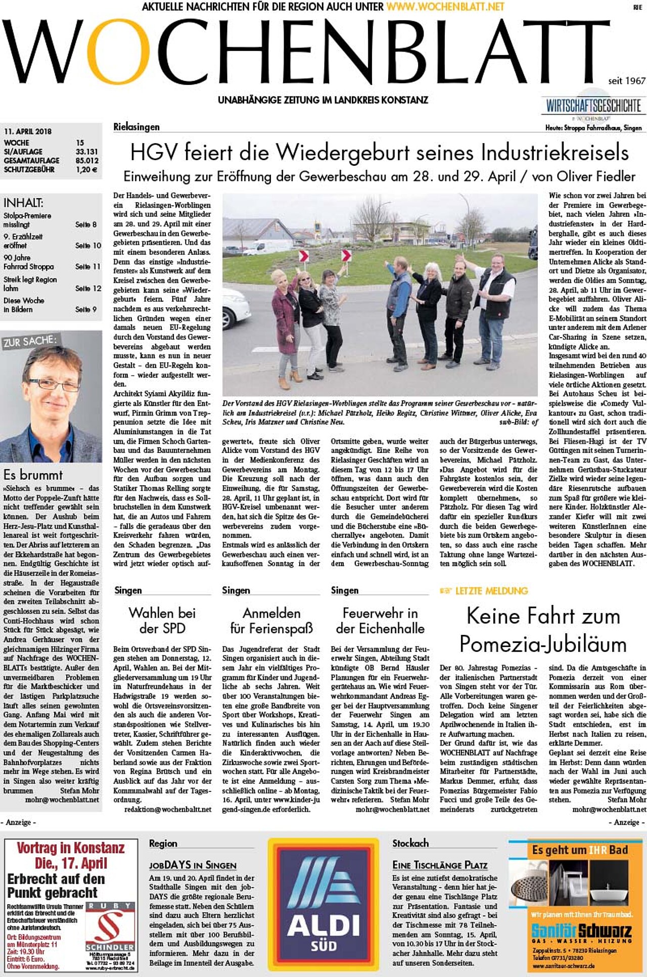 Ausgabe 15 vom 11. April 2018