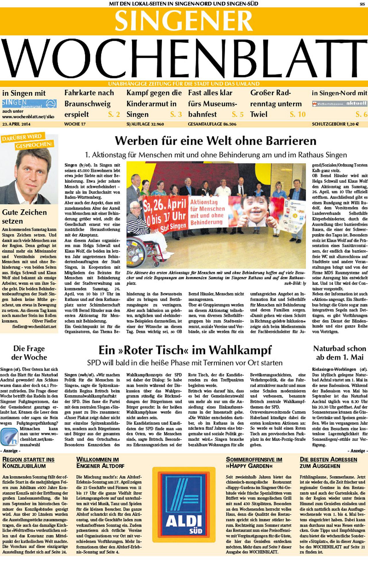 Ausgabe 17 vom 23. April 2014
