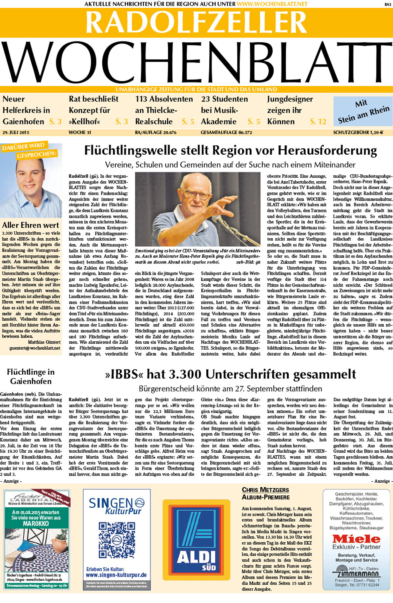 Ausgabe 31 vom 29. Juli 2015