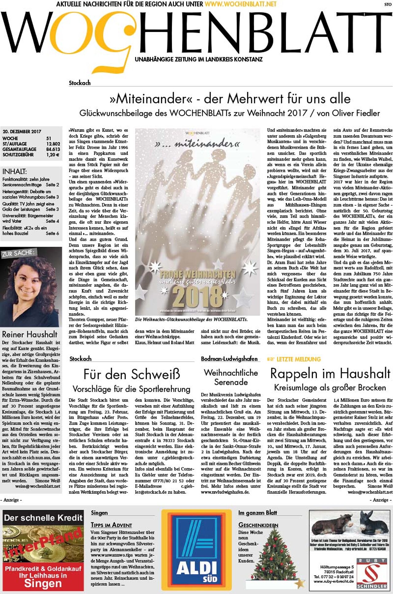 Ausgabe 51 vom 20. Dezember 2017