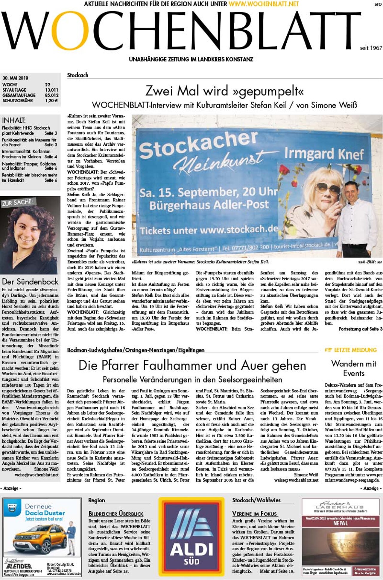 Ausgabe 22 vom 30. Mai 2018