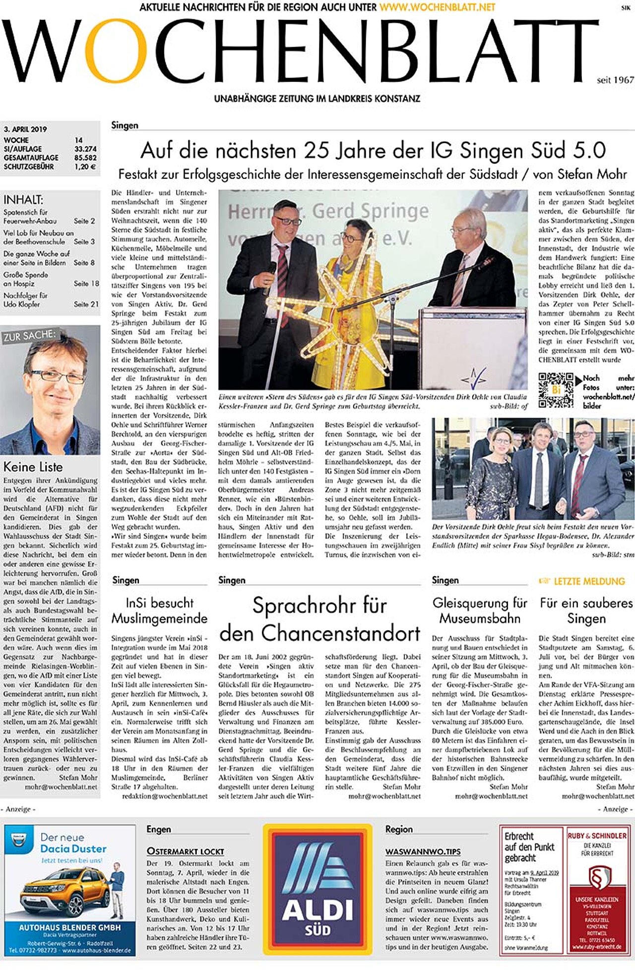 Ausgabe 14 vom 03. April 2019