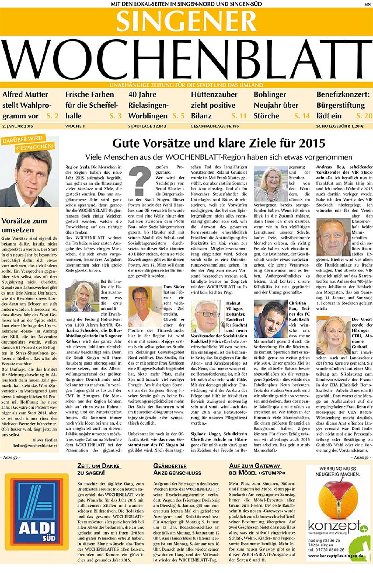 Ausgabe 01 vom 02. Januar 2015