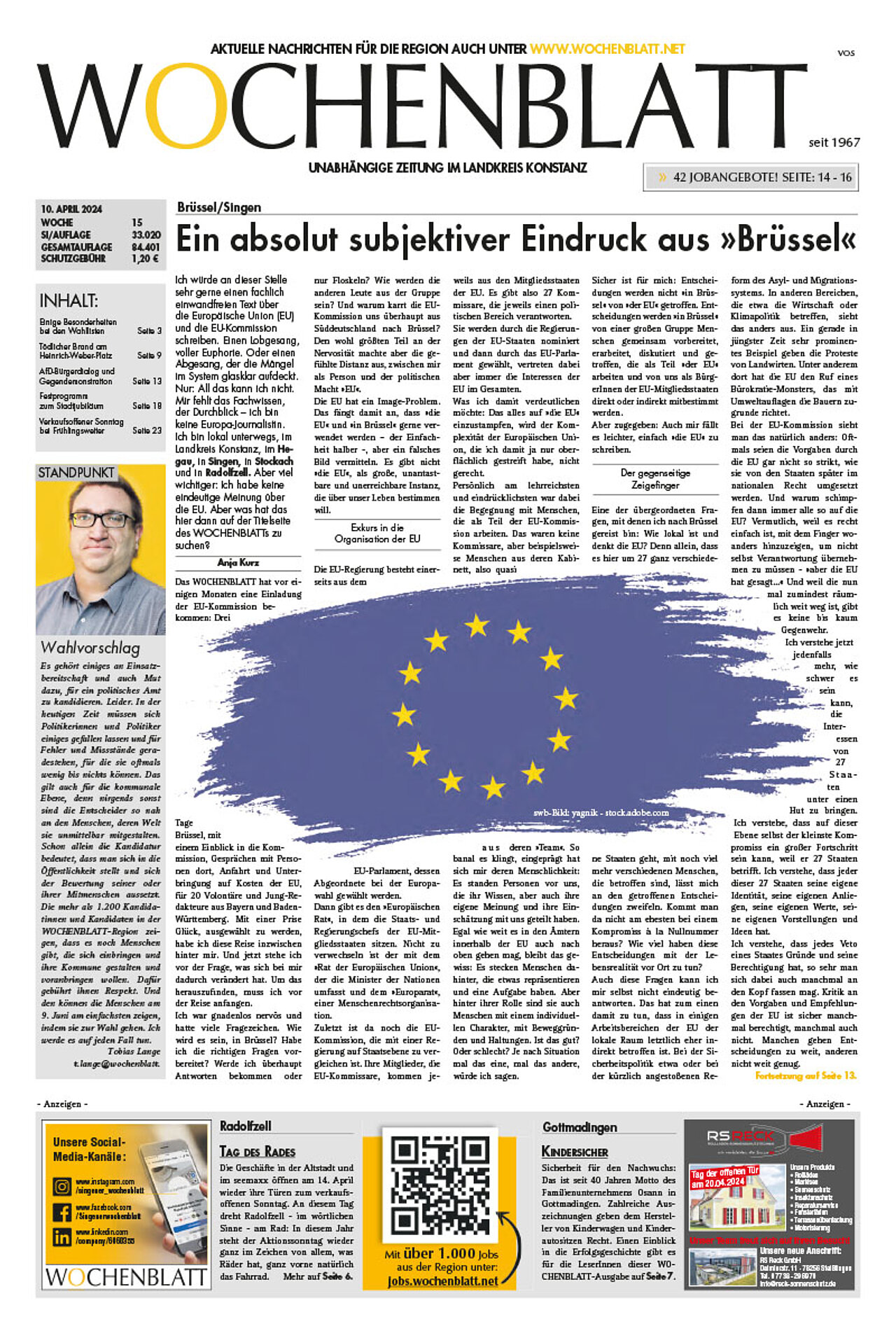 Ausgabe 15 vom 10. April 2024
