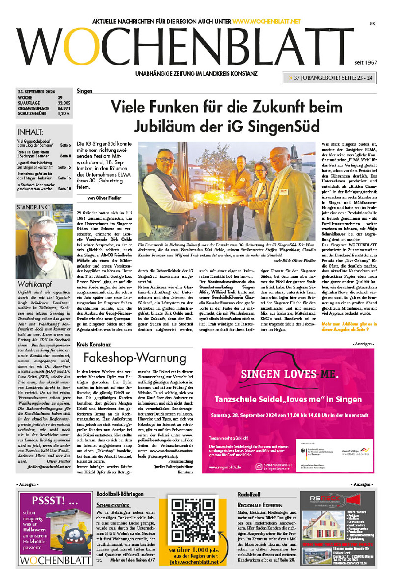Ausgabe 39 vom 25. September 2024
