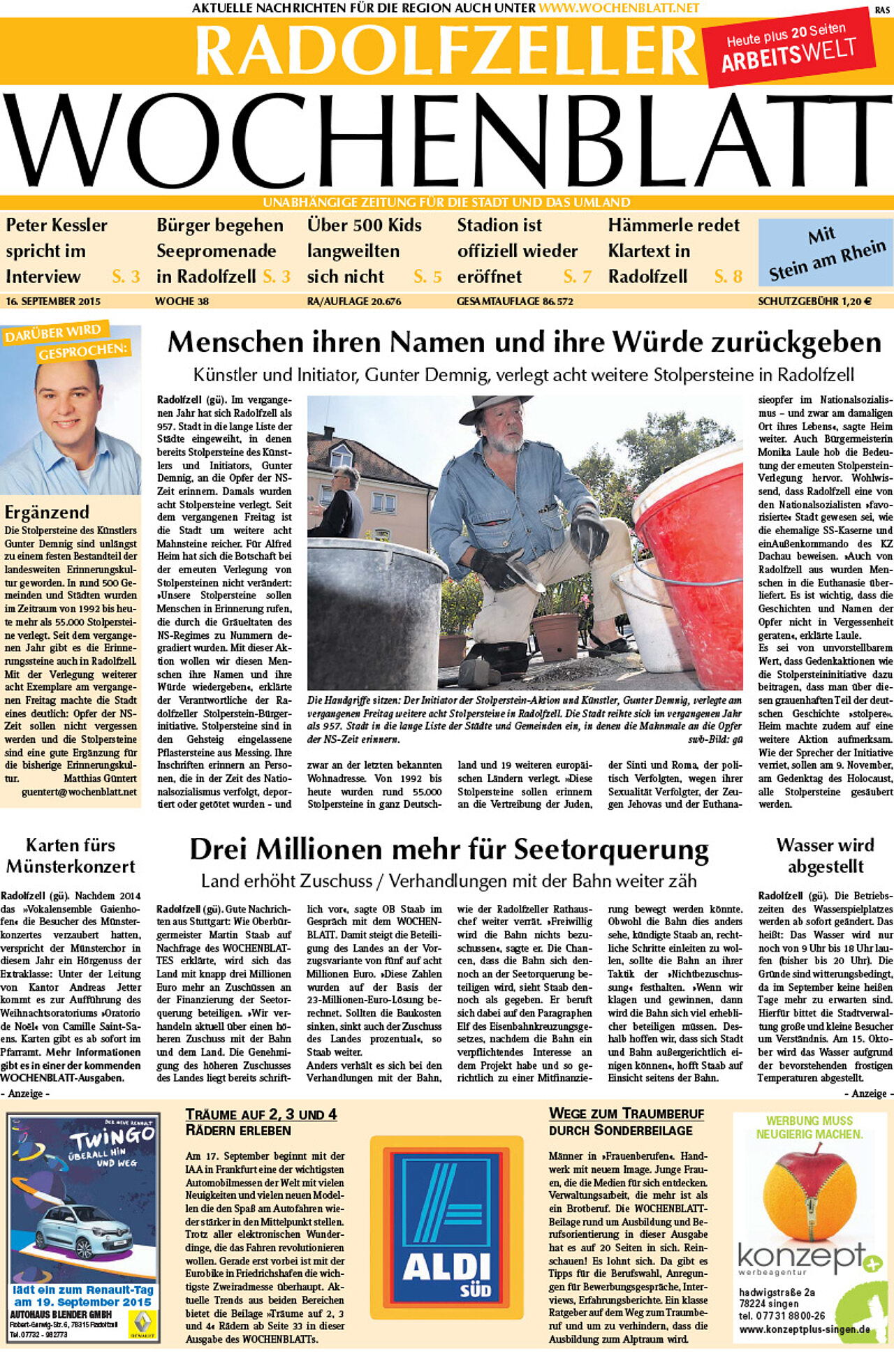 Ausgabe 38 vom 16. September 2015