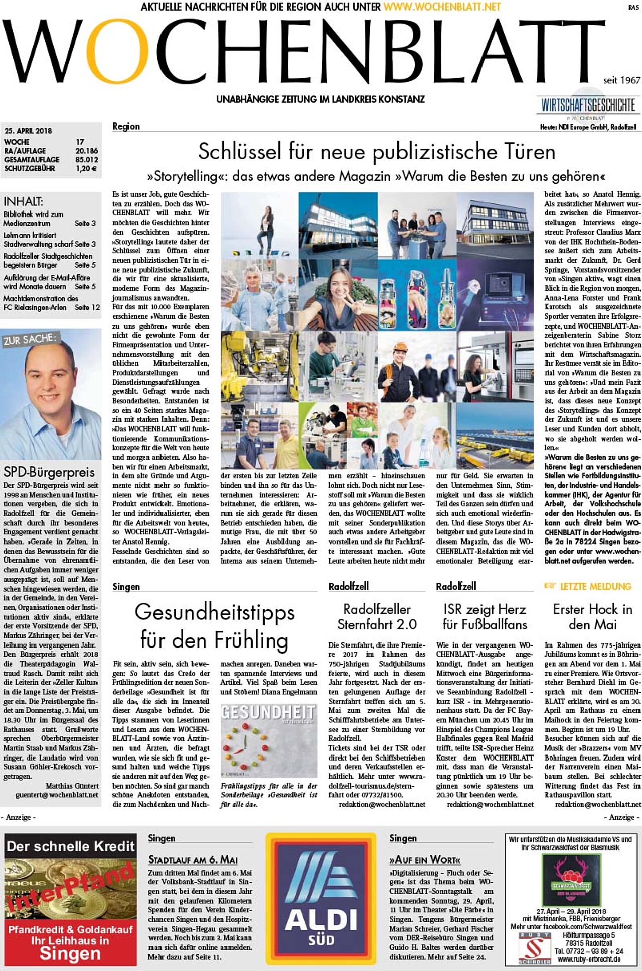 Ausgabe 17 vom 25. April 2018