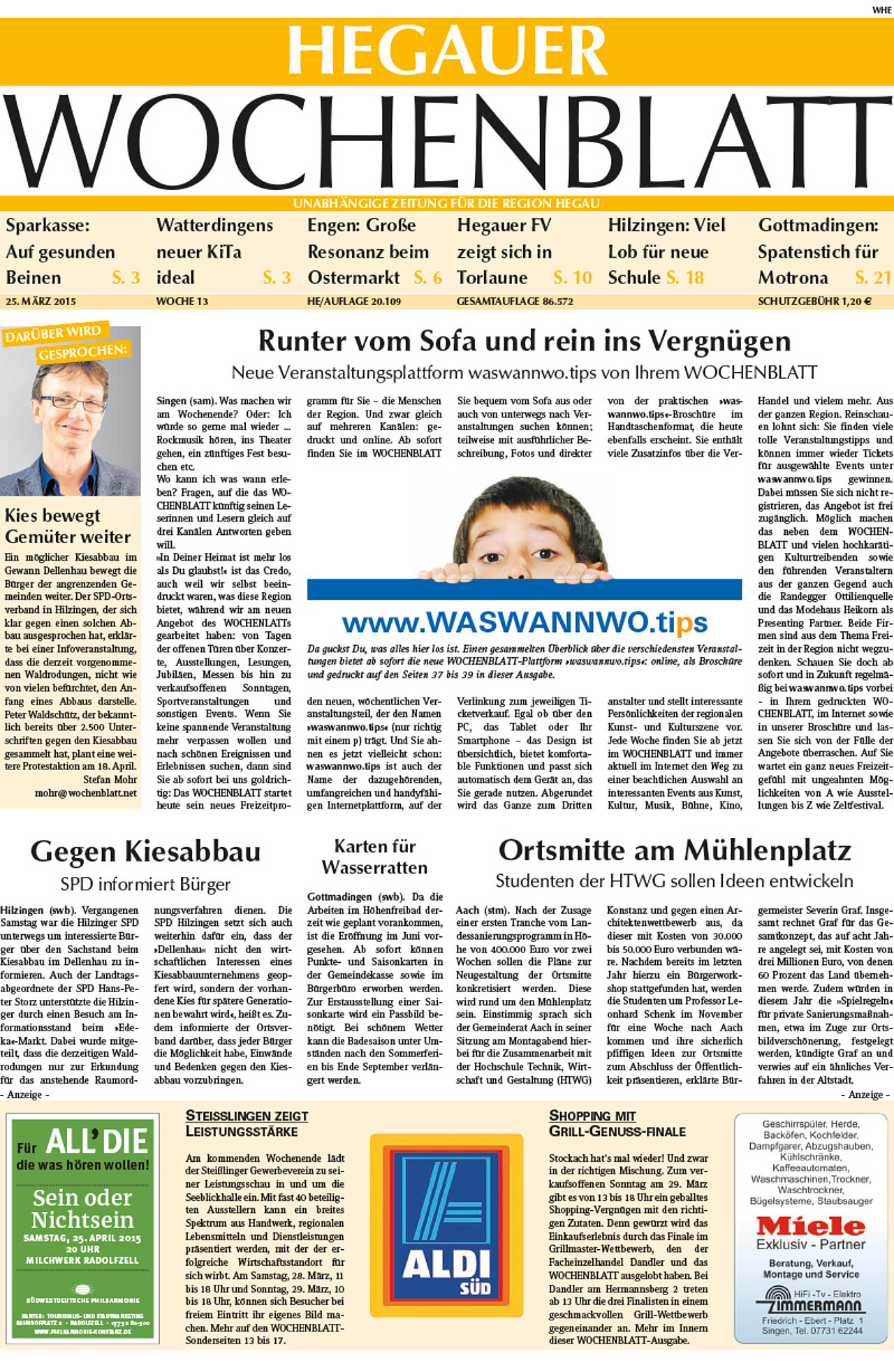 Ausgabe 13 vom 25. März 2015