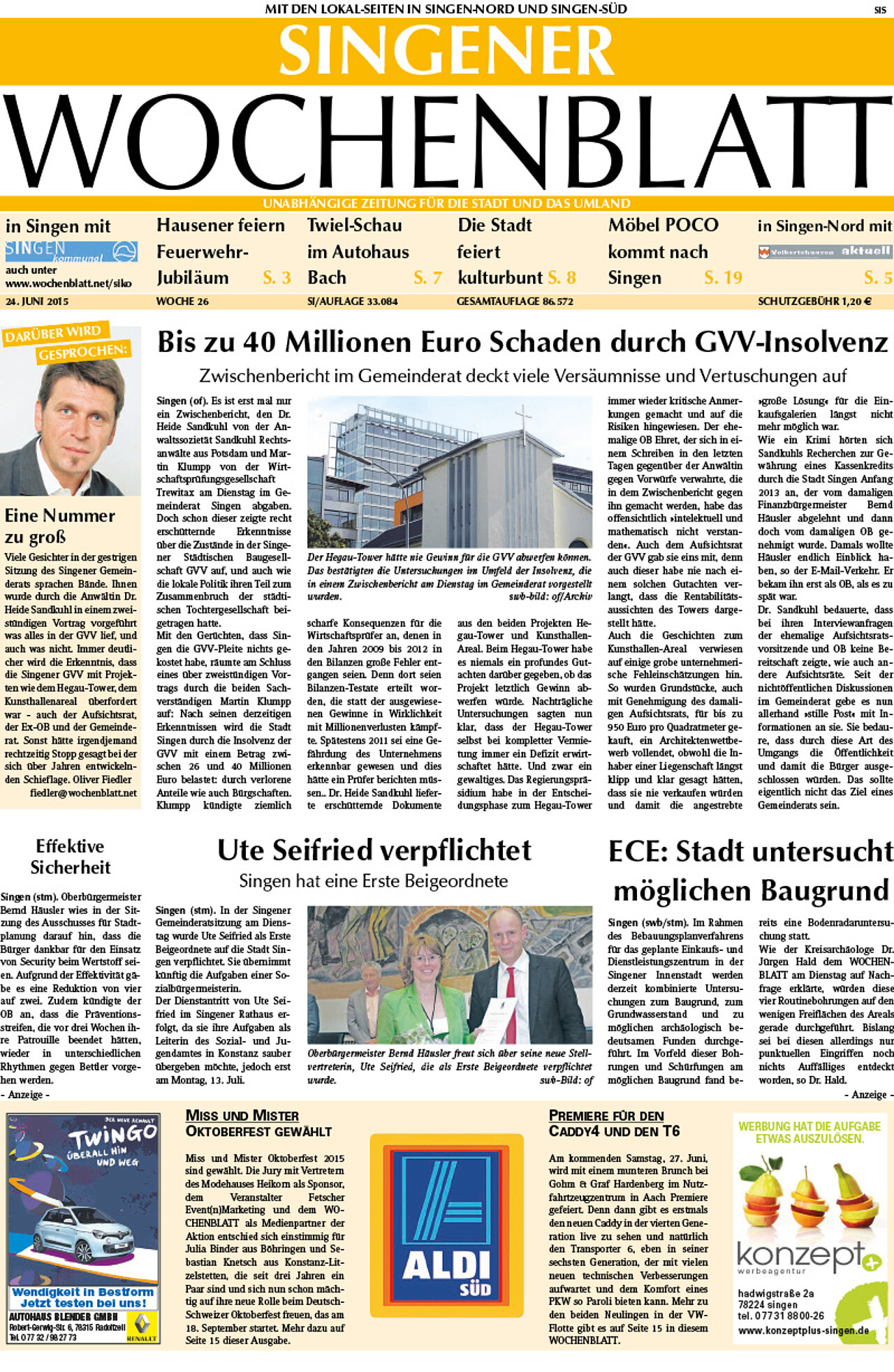 Ausgabe 26 vom 24. Juni 2015