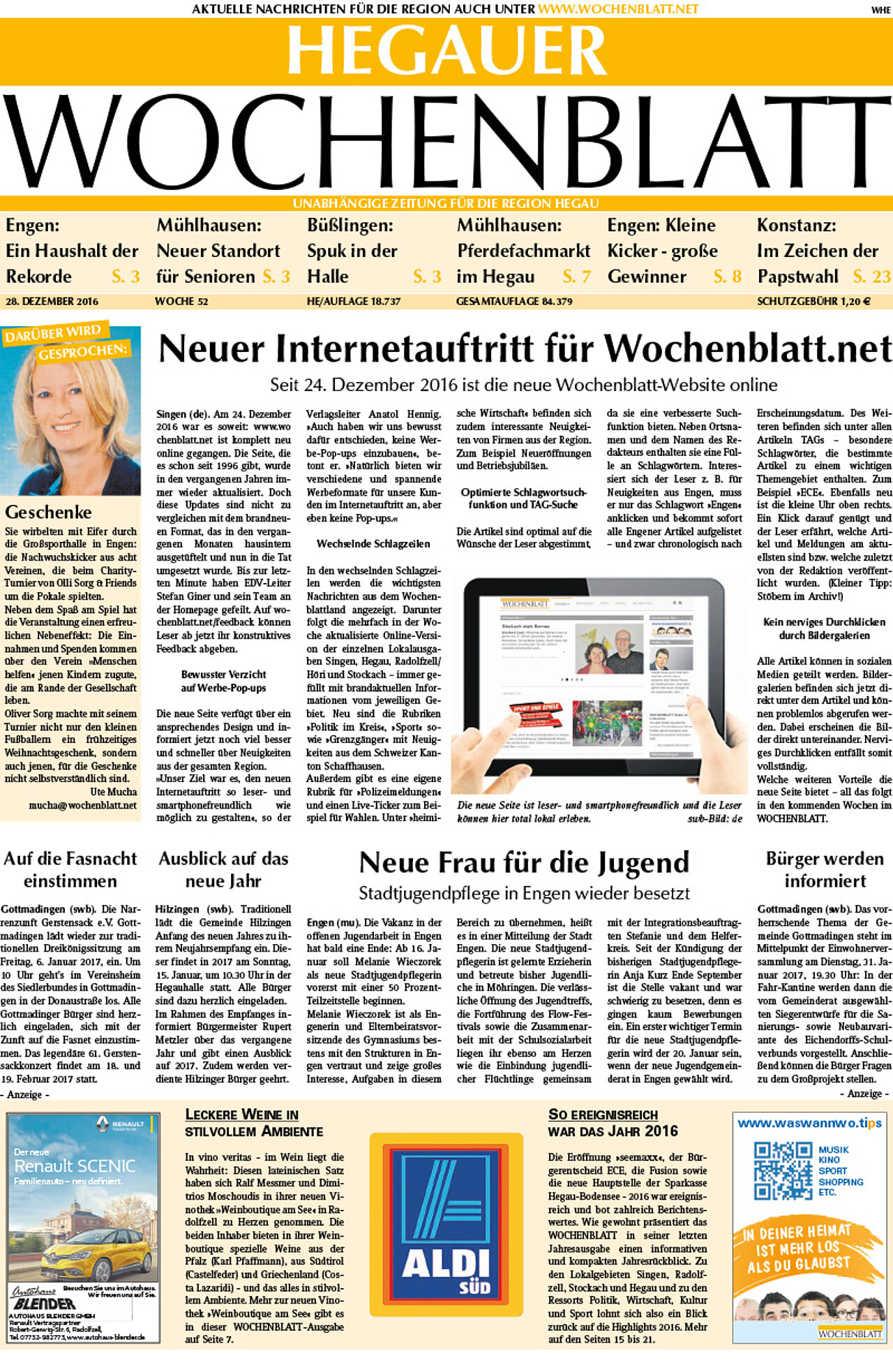Ausgabe 52 vom 28. Dezember 2016