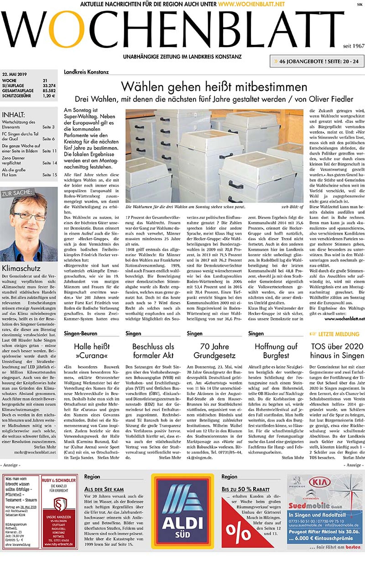 Ausgabe 21 vom 22. Mai 2019