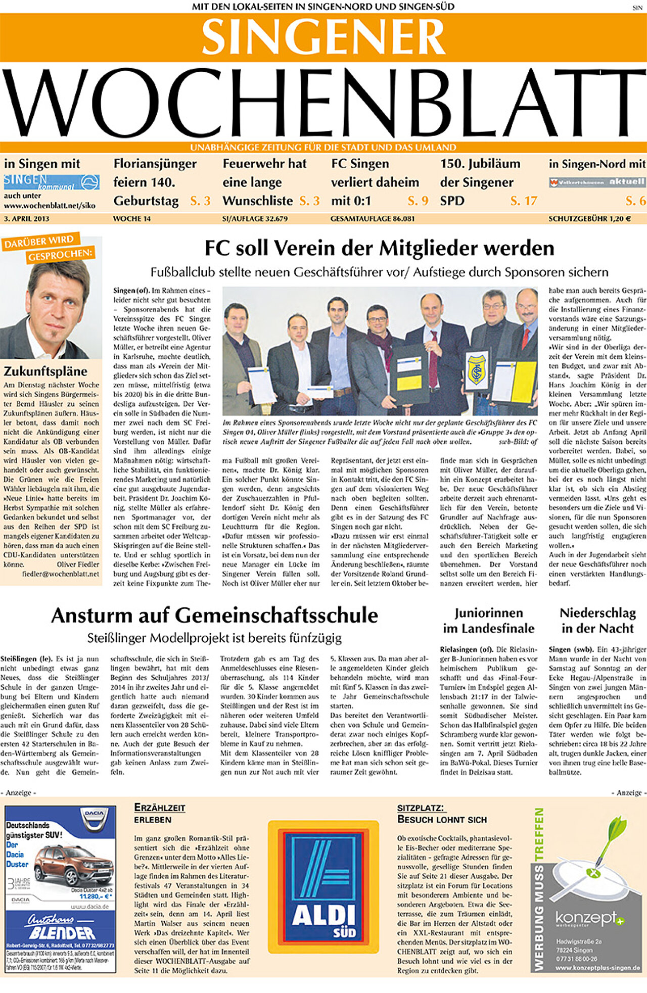 Ausgabe 14 vom 03. April 2013