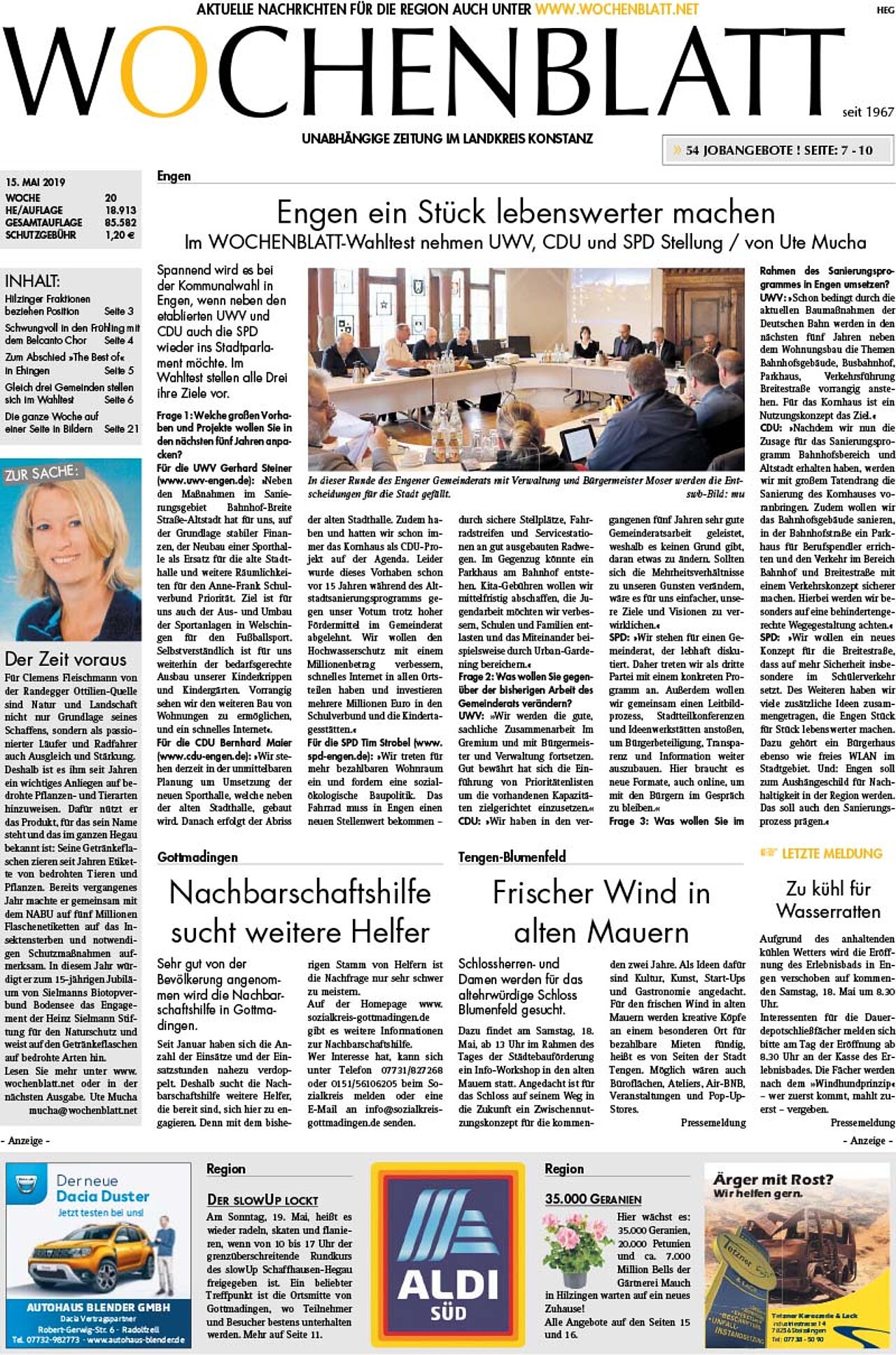 Ausgabe 20 vom 15. Mai 2019