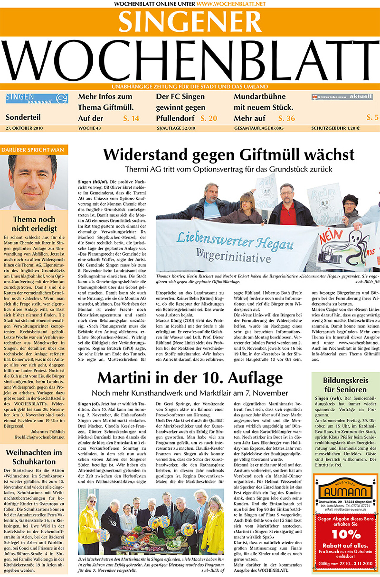 Ausgabe 43 vom 27. Oktober 2010