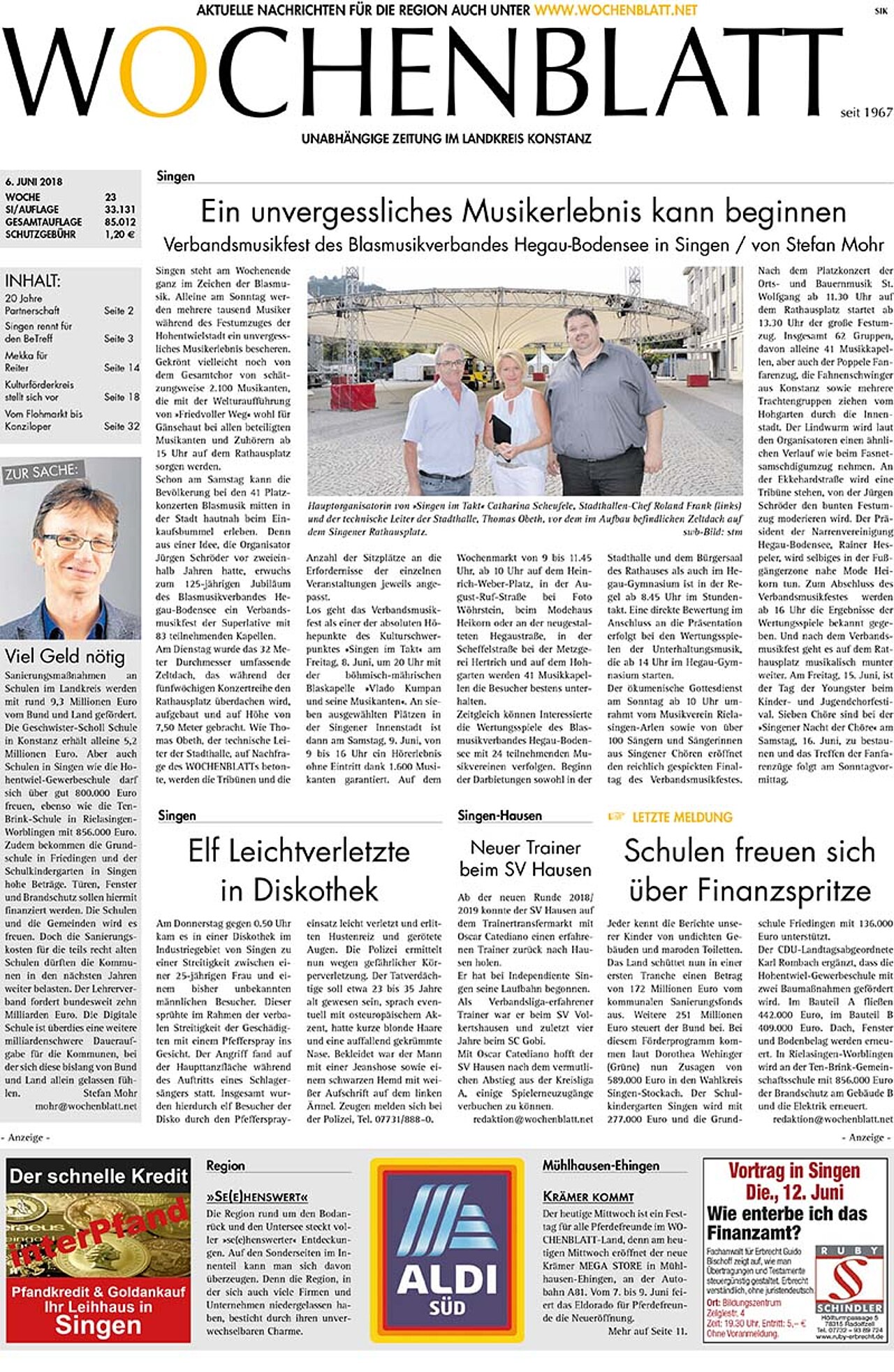 Ausgabe 23 vom 06. Juni 2018