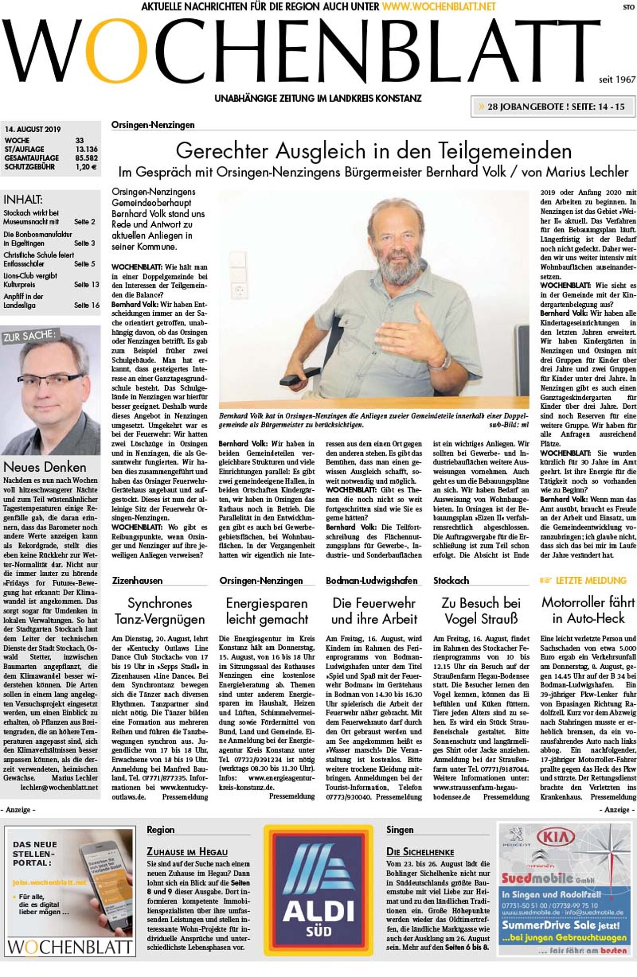 Ausgabe 33 vom 14. August 2019