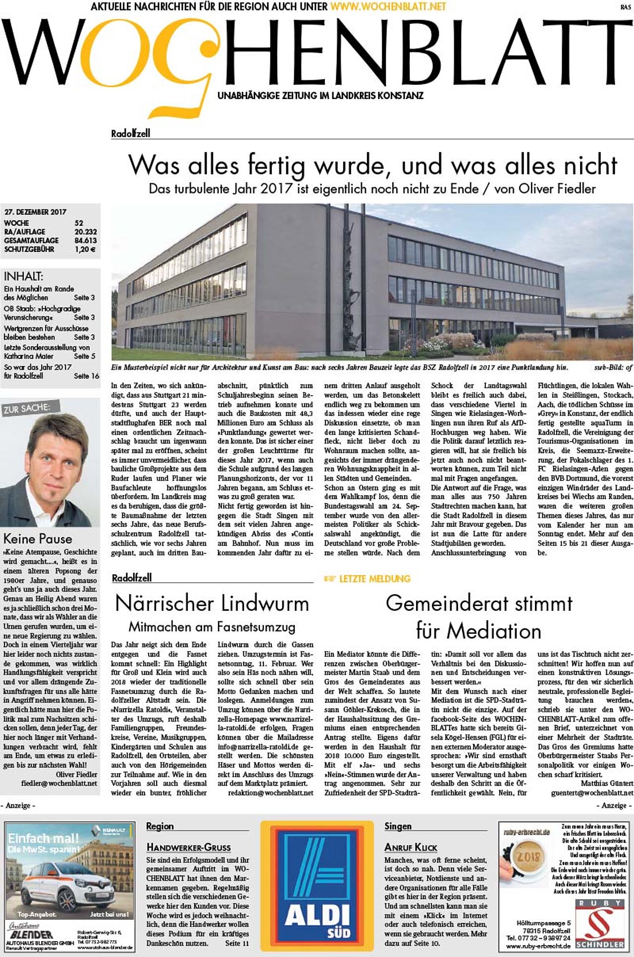 Ausgabe 52 vom 27. Dezember 2017