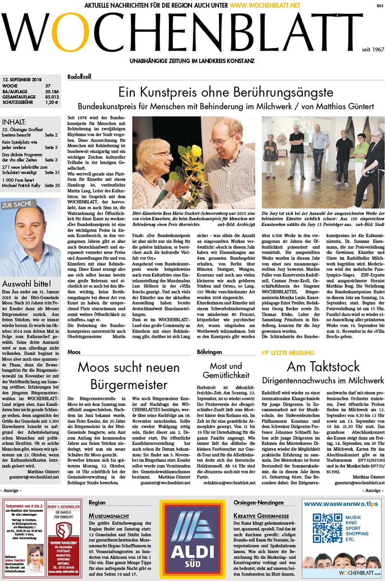 Ausgabe 37 vom 12. September 2018