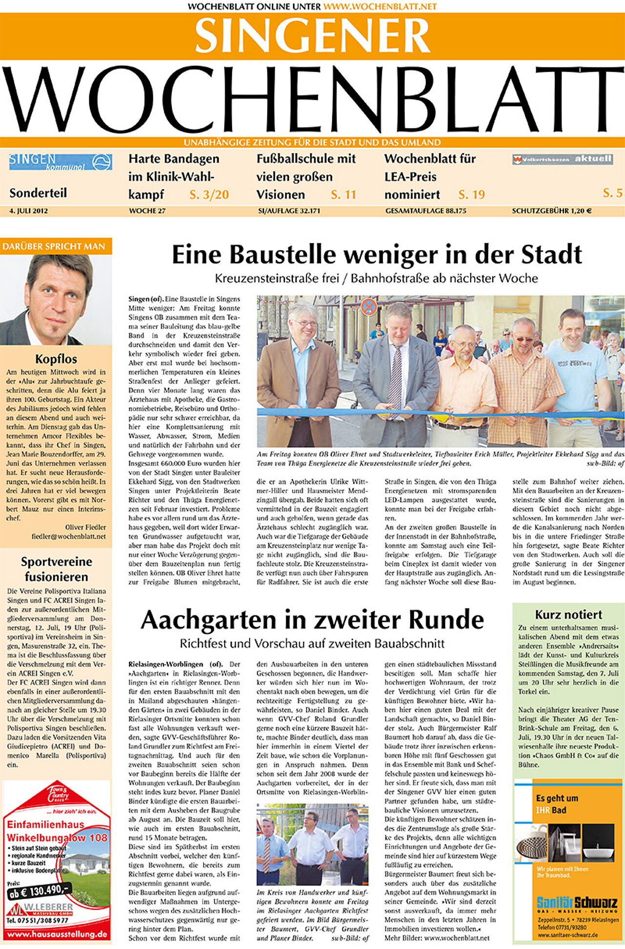 Ausgabe 27 vom 04. Juli 2012