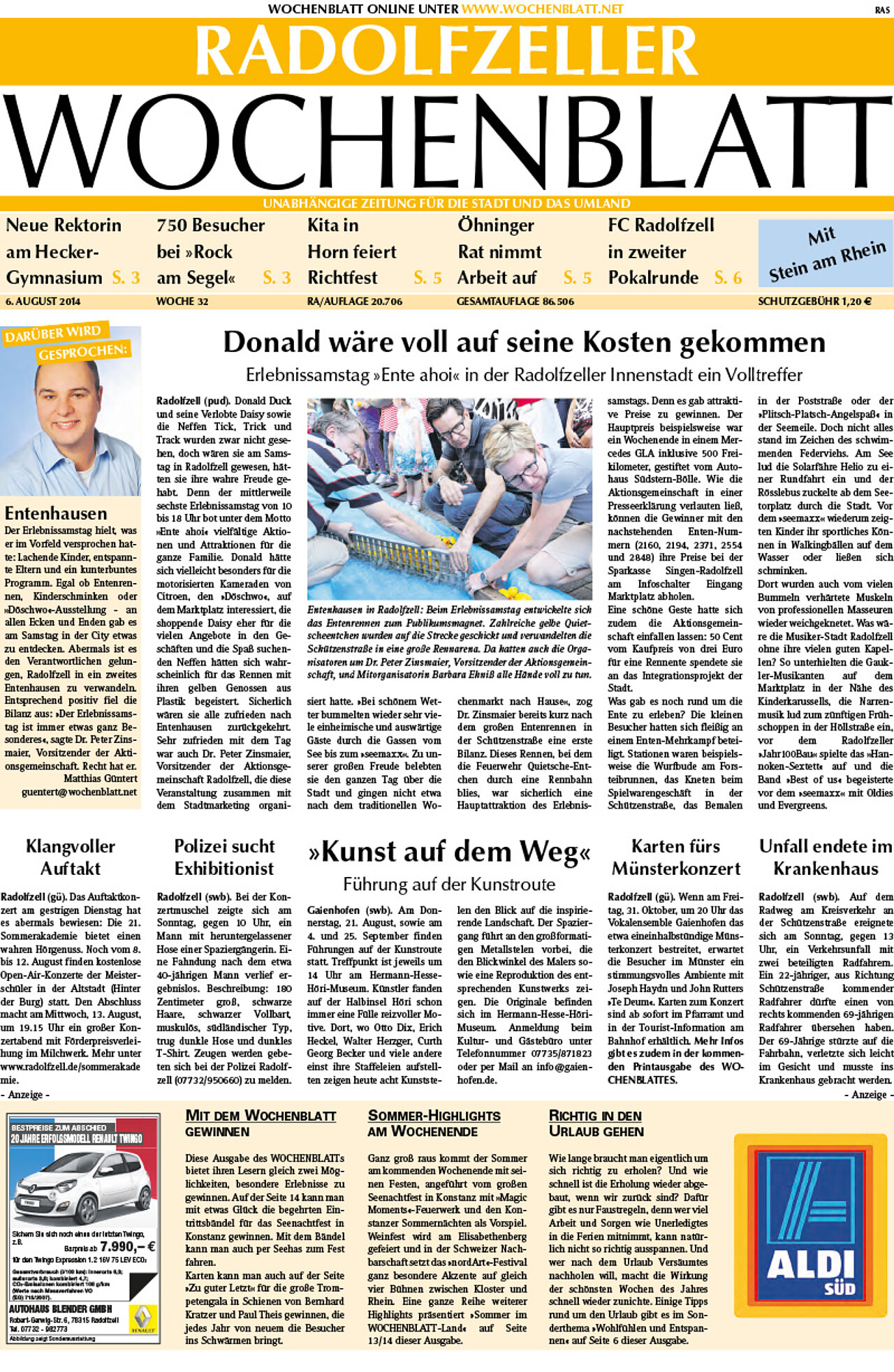 Ausgabe 32 vom 06. August 2014