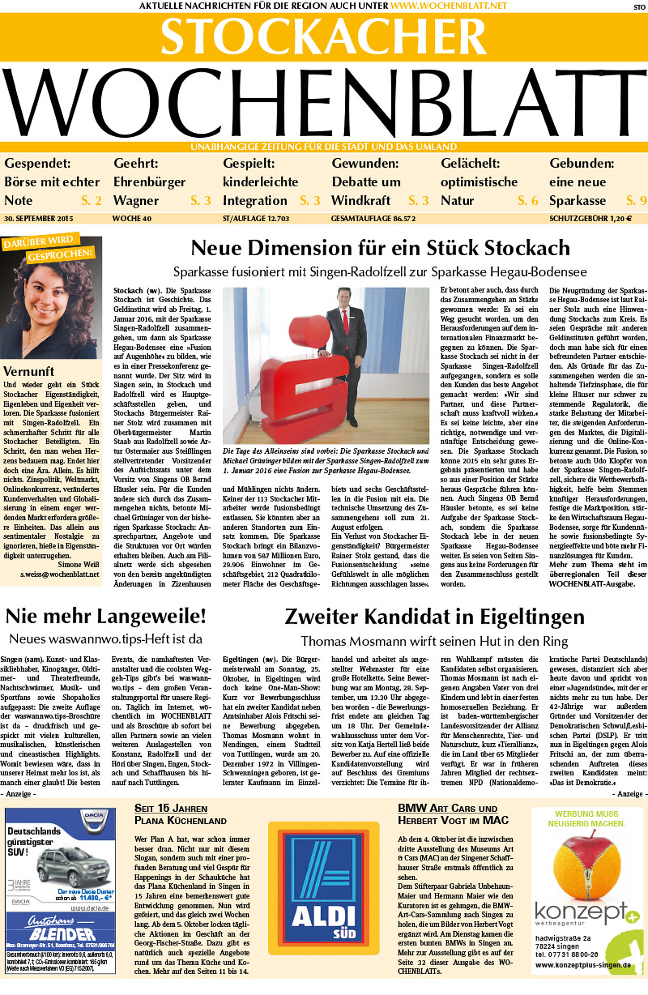 Ausgabe 40 vom 30. September 2015