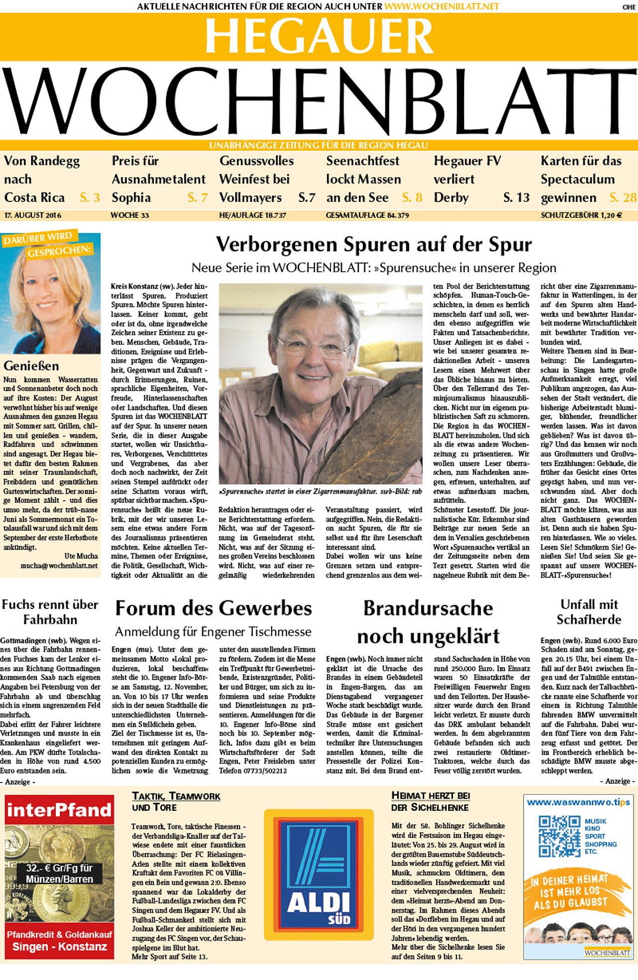 Ausgabe 33 vom 17. August 2016