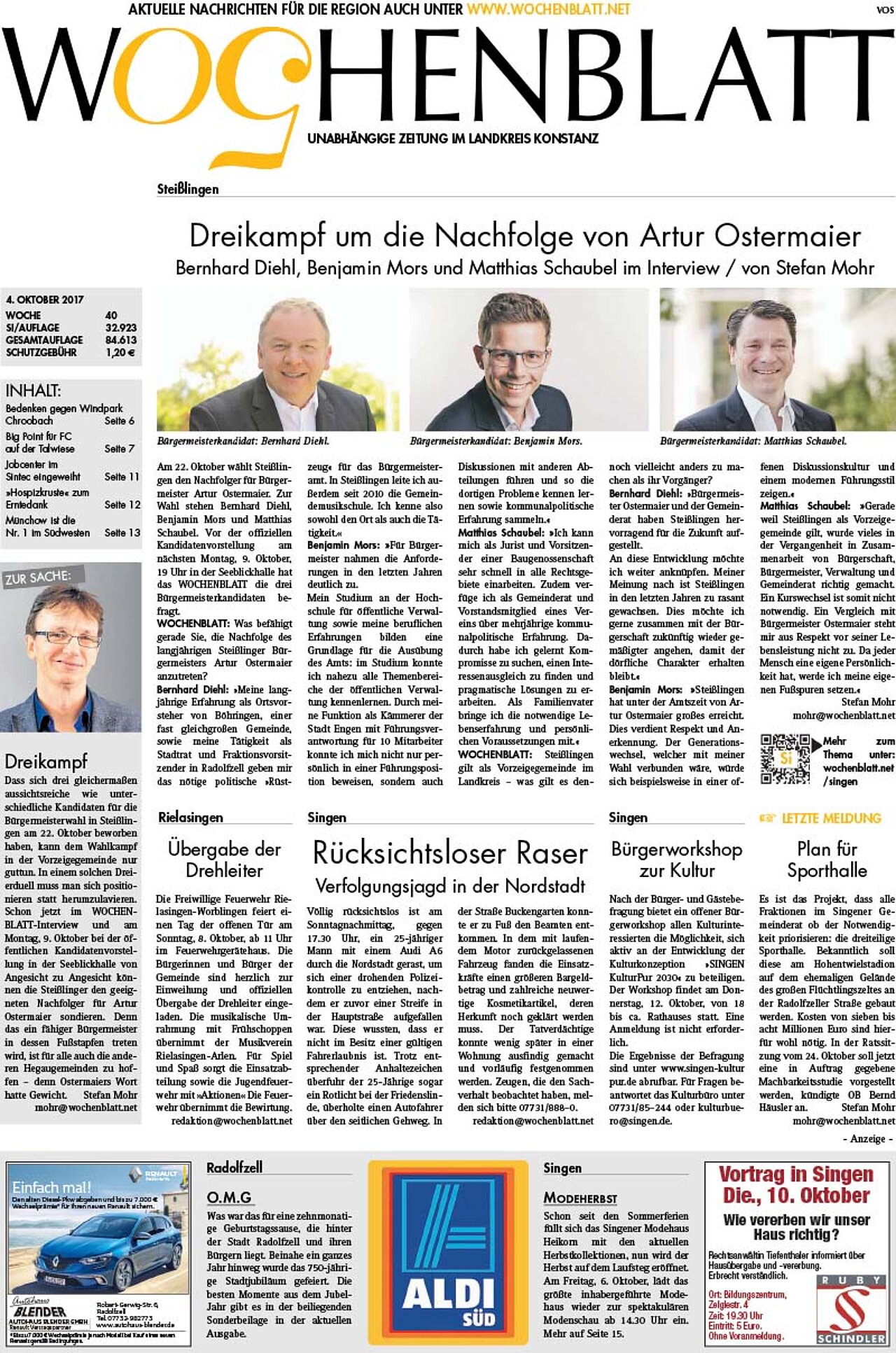 Ausgabe 40 vom 04. Oktober 2017