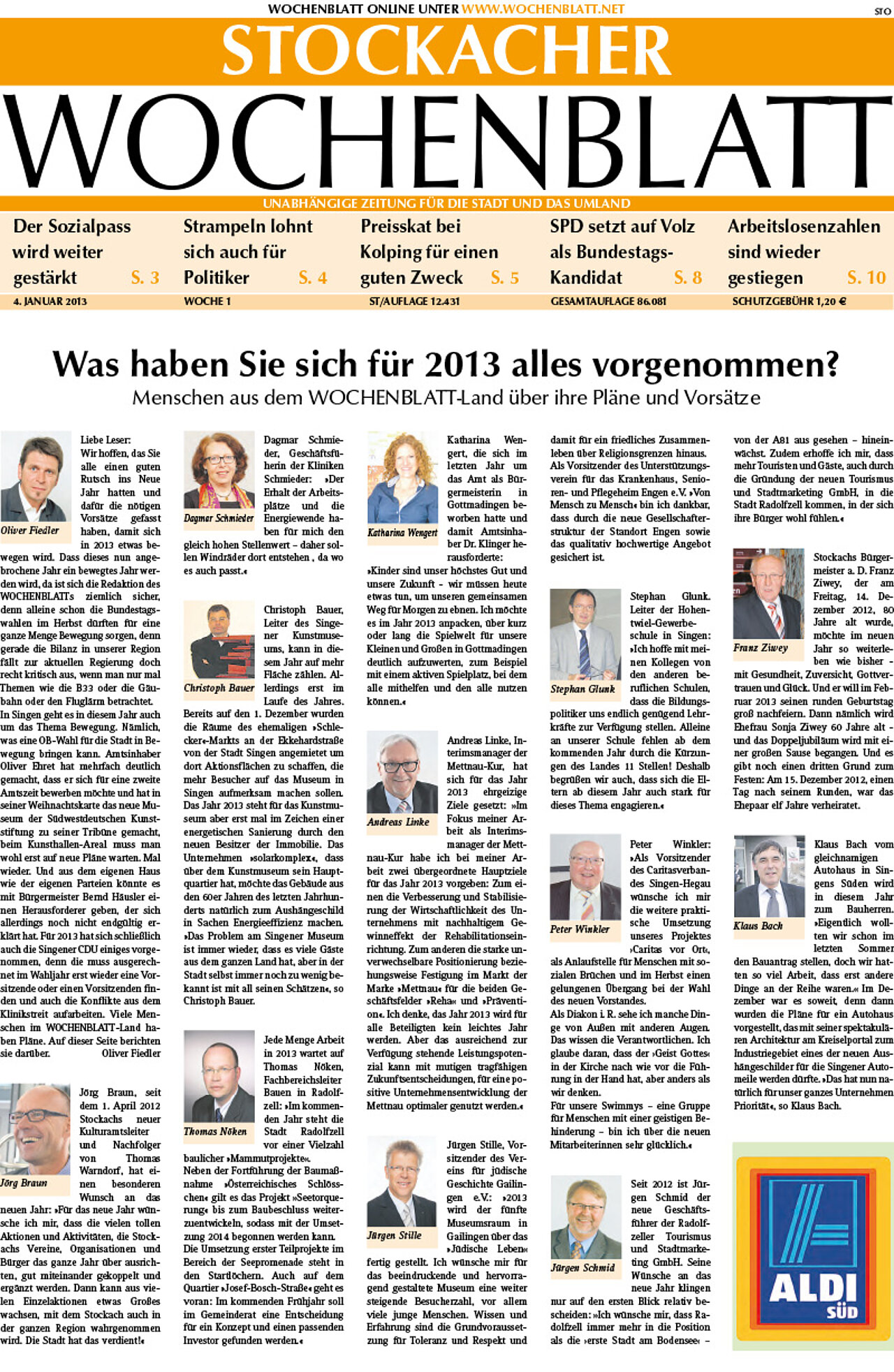 Ausgabe 01 vom 04. Januar 2013