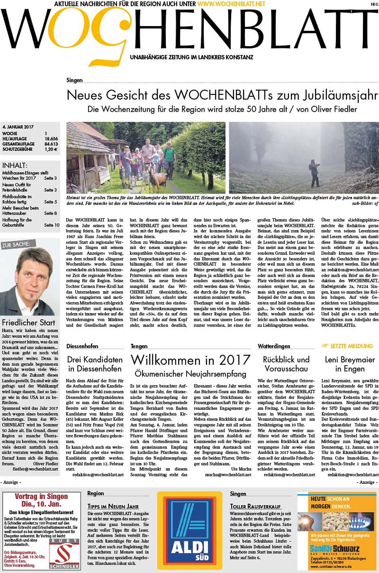 Ausgabe 01 vom 04. Januar 2017