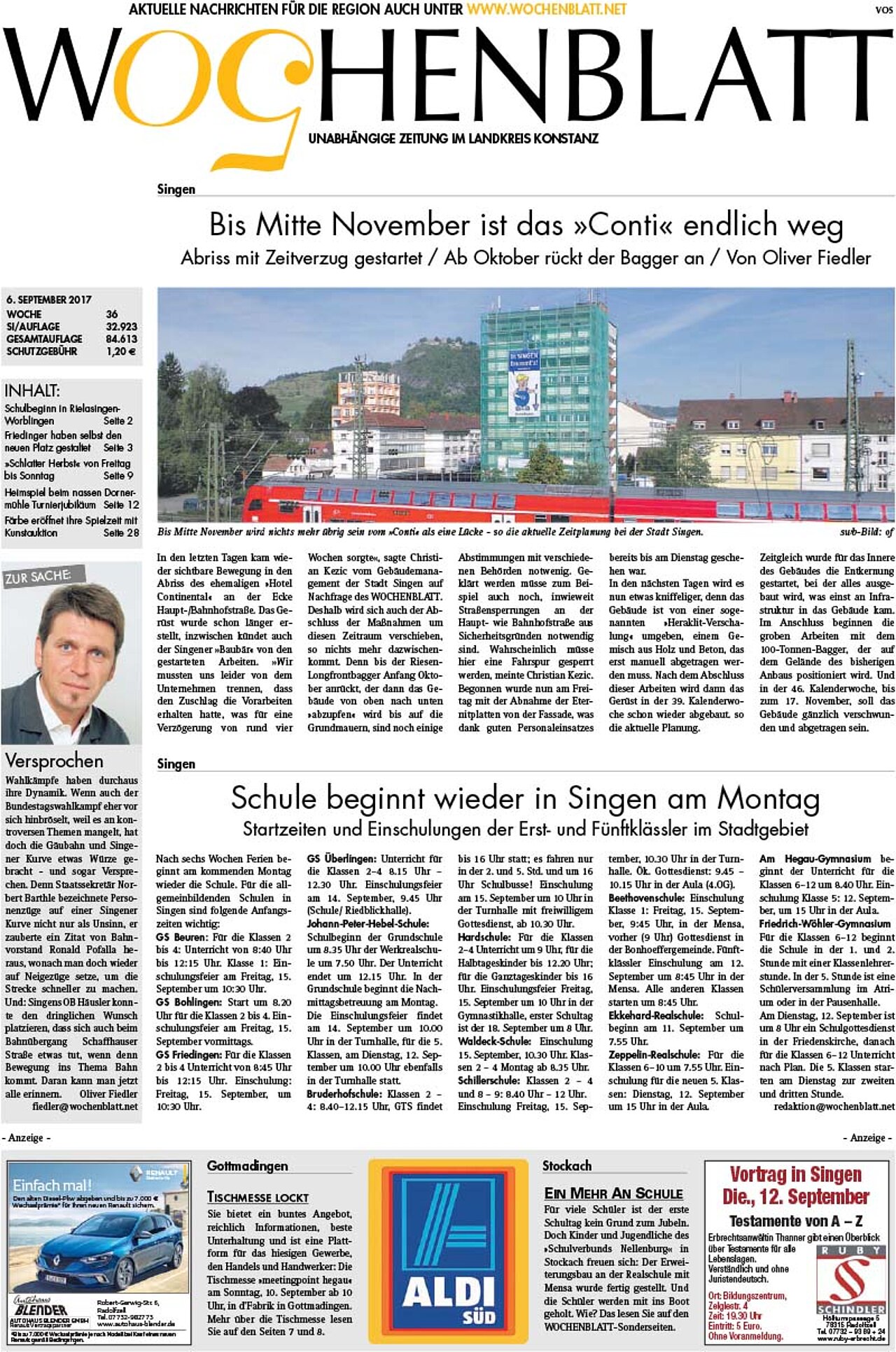 Ausgabe 36 vom 06. September 2017