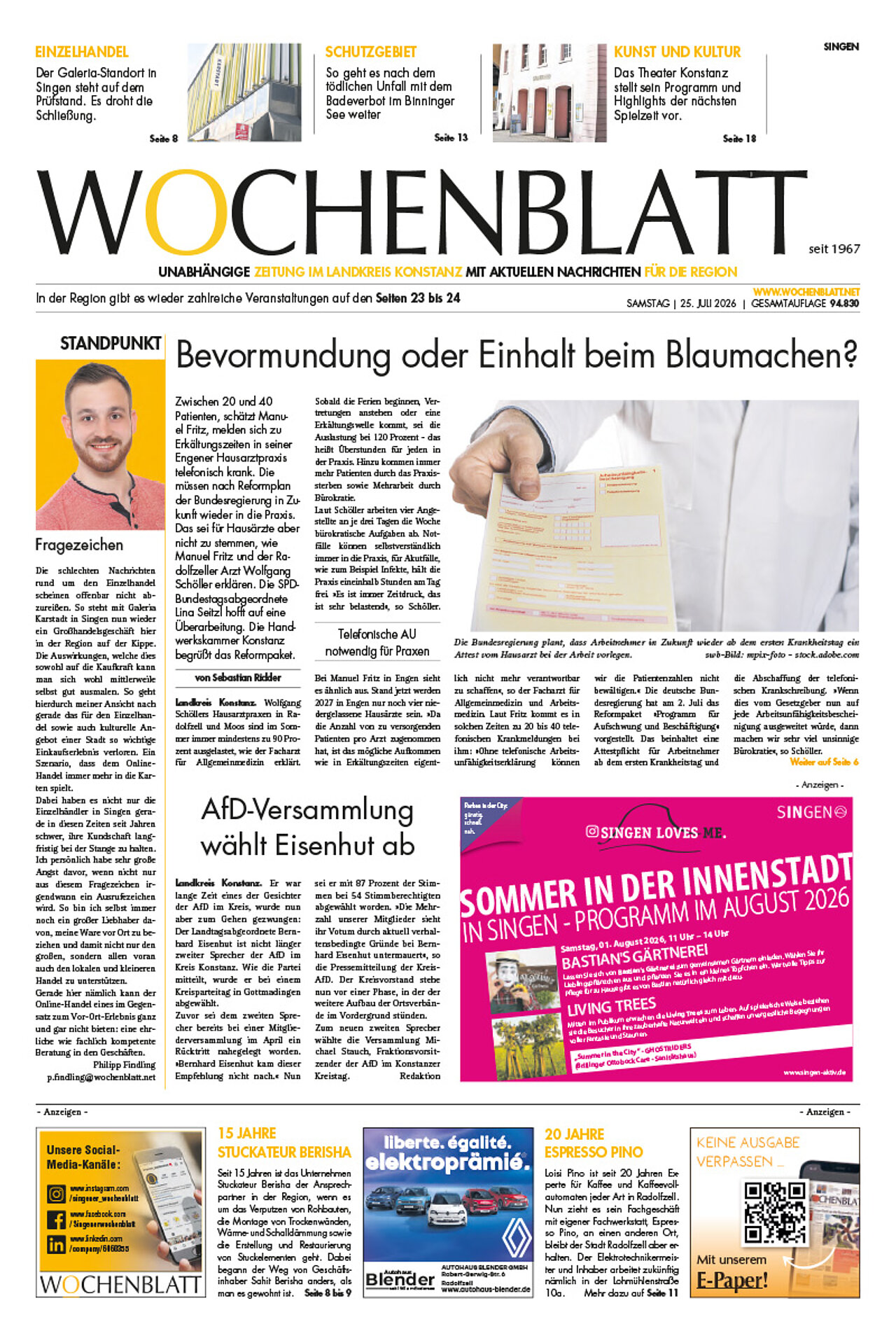 Ausgabe 30 vom 25. Juli 2026