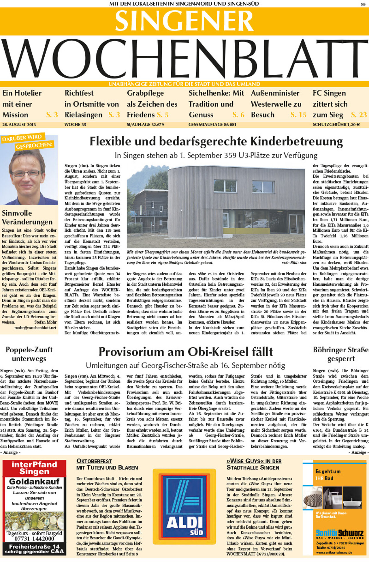 Ausgabe 35 vom 28. August 2013
