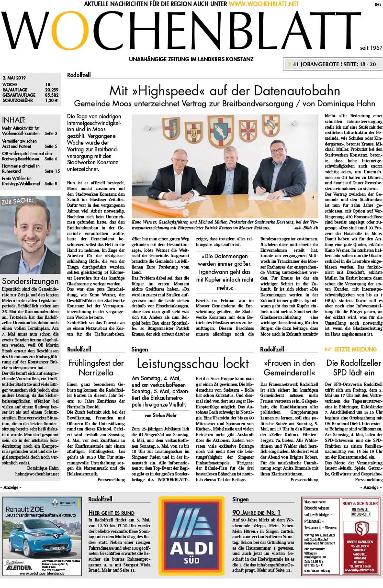 Ausgabe 18 vom 02. Mai 2019