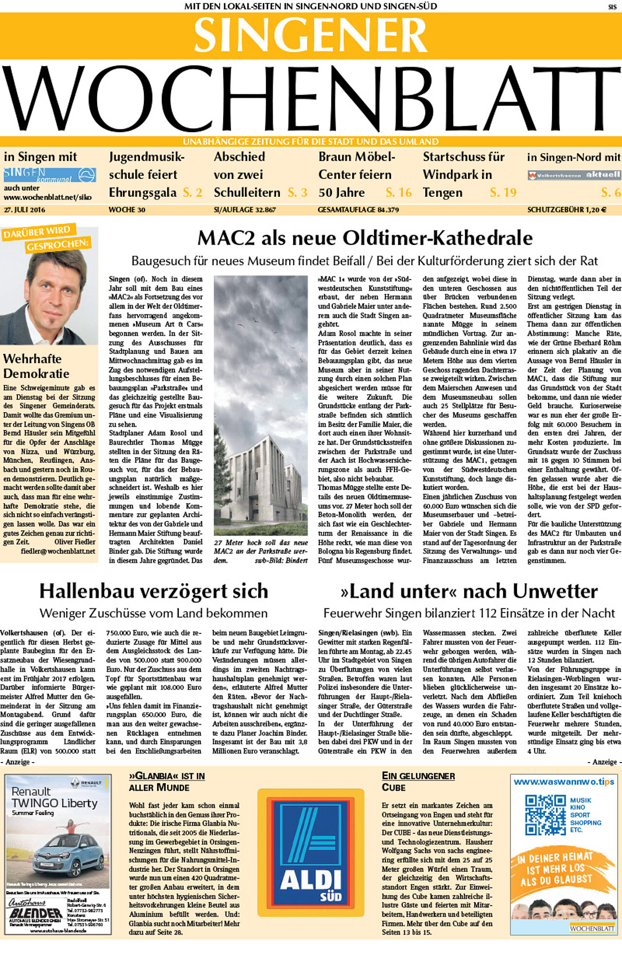 Ausgabe 30 vom 27. Juli 2016