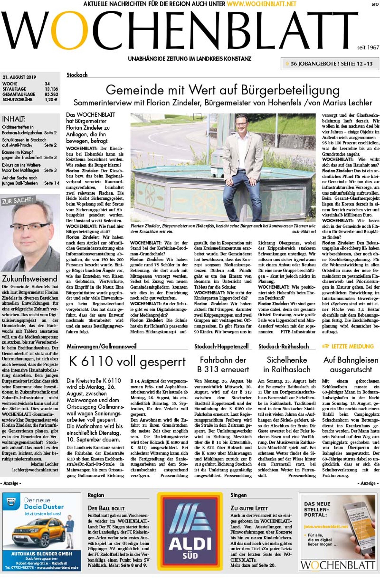 Ausgabe 34 vom 21. August 2019