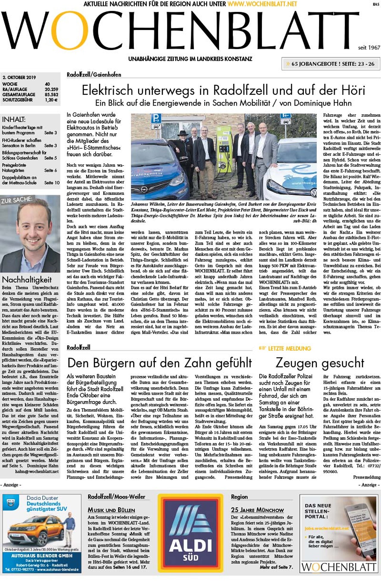 Ausgabe 40 vom 02. Oktober 2019