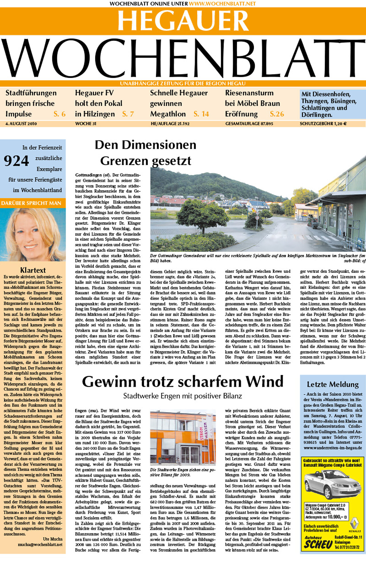 Ausgabe 31 vom 04. August 2010