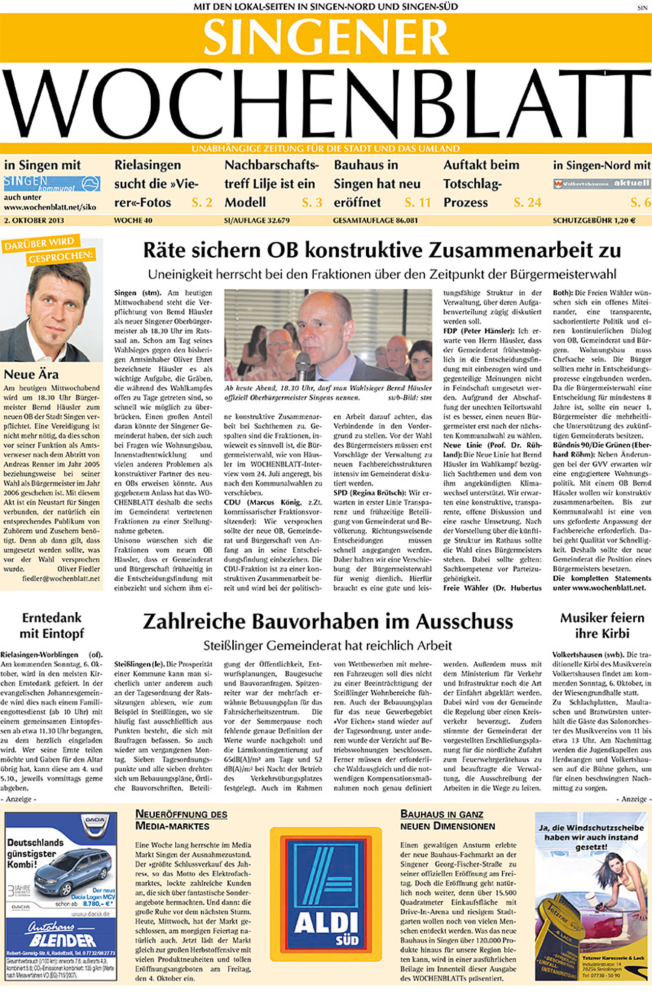 Ausgabe 40 vom 02. Oktober 2013